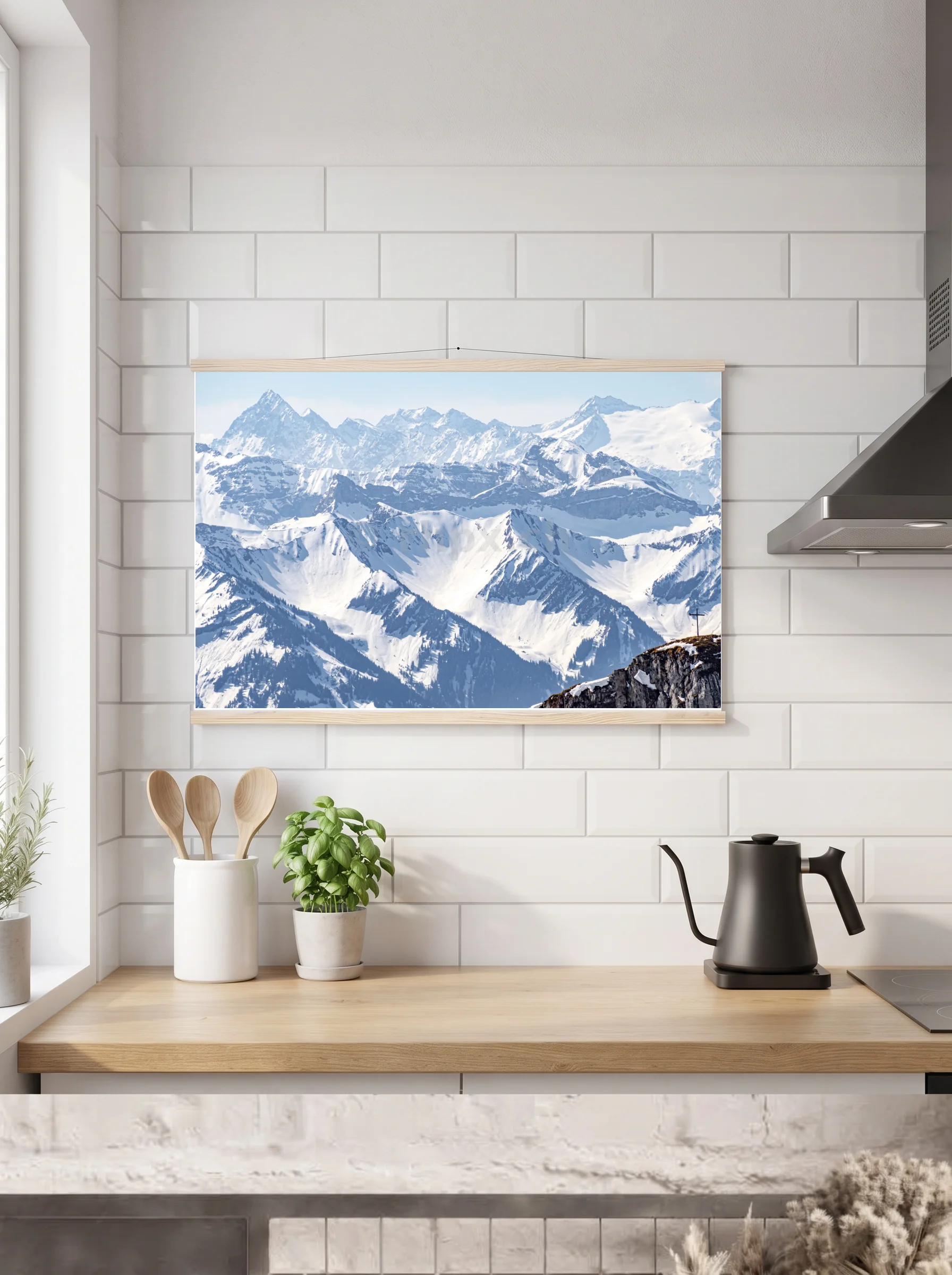 Premium-Poster mit Leisten horizontal 60x90 cm
