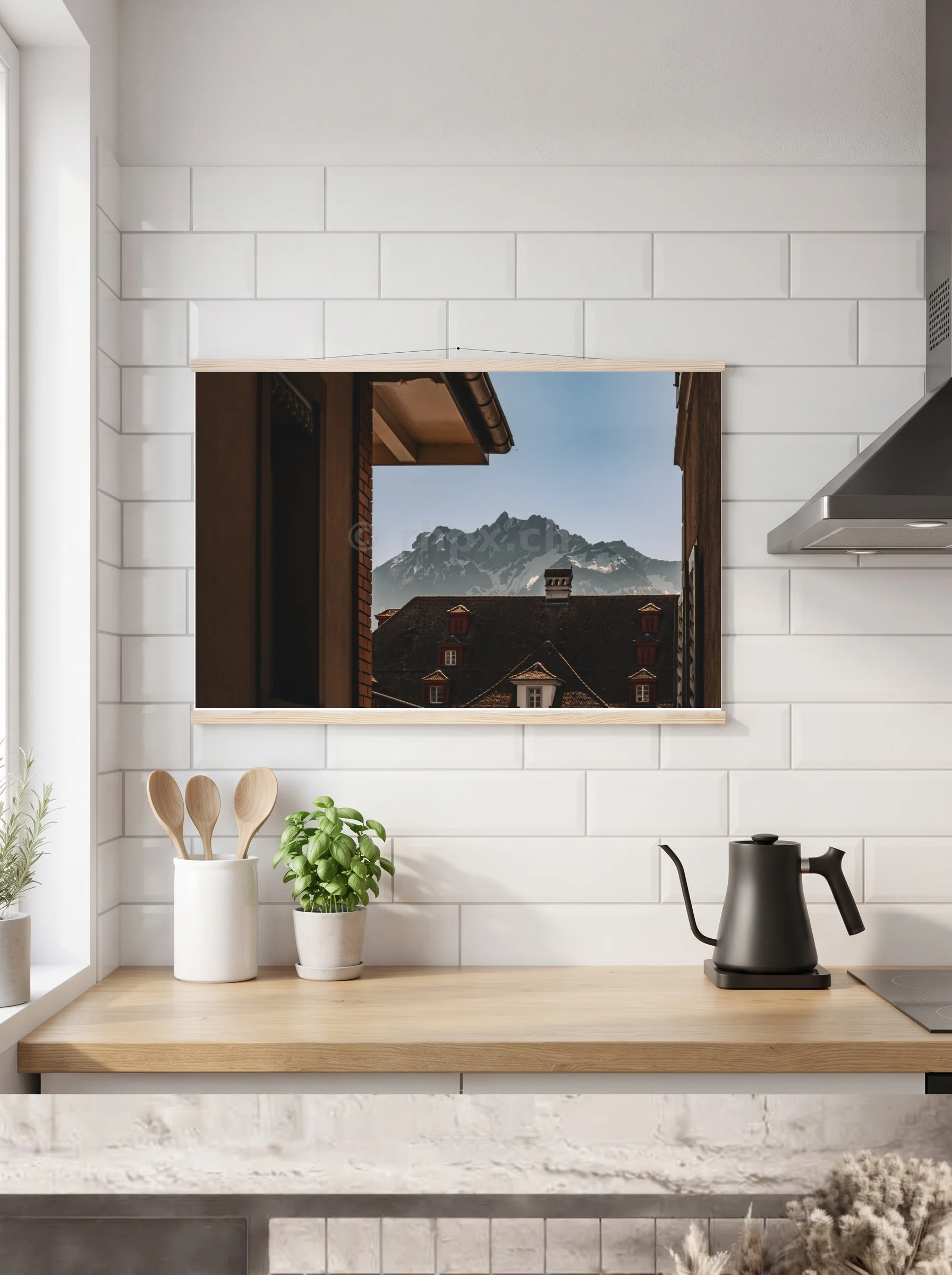 Premium-Poster mit Leisten horizontal 60x90 cm