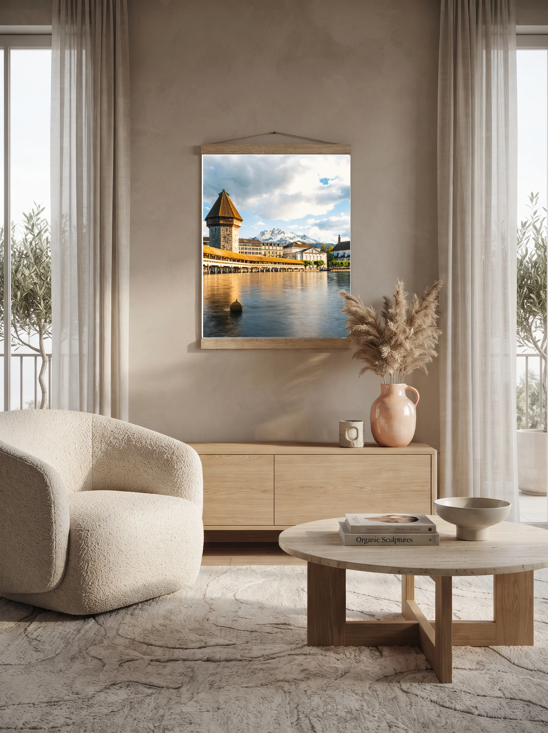 Premium-Poster mit Leisten Vertikal