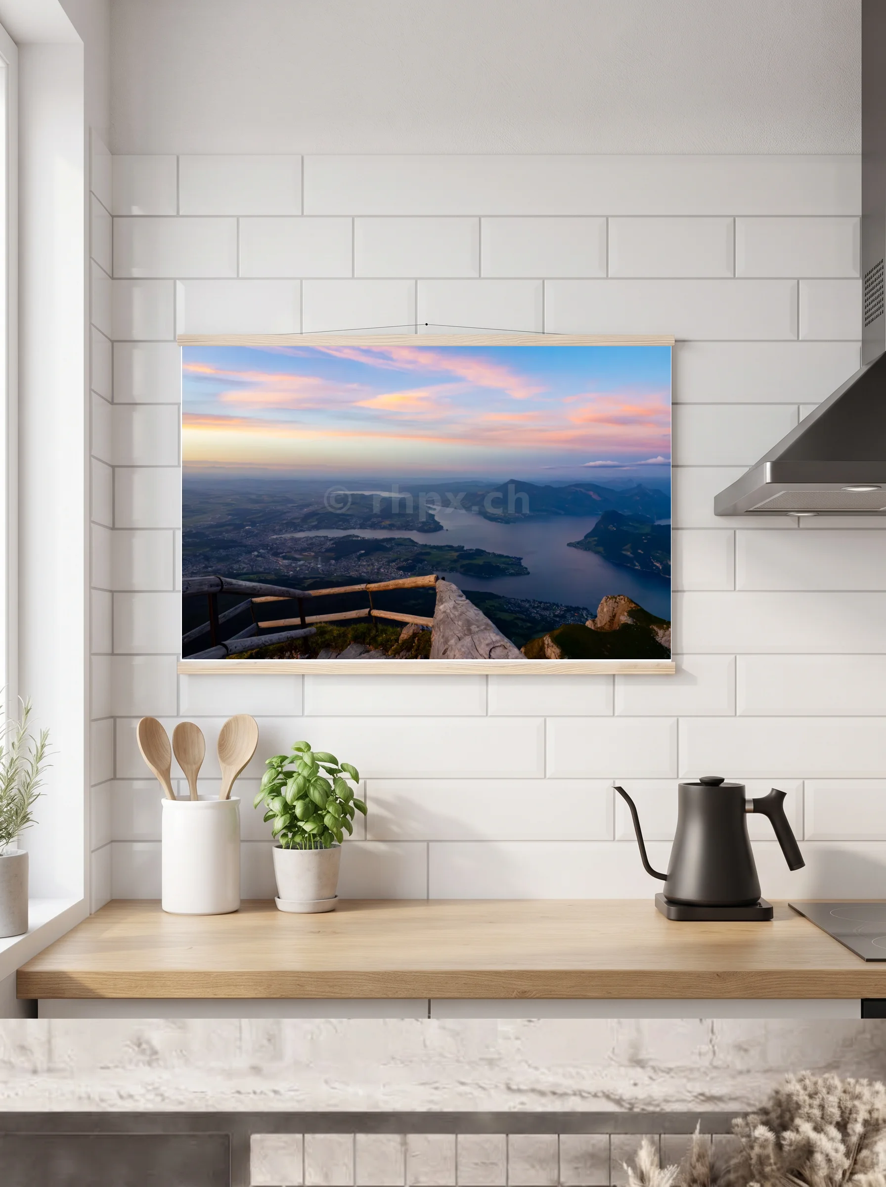 Premium-Poster mit Leisten horizontal 60x90 cm