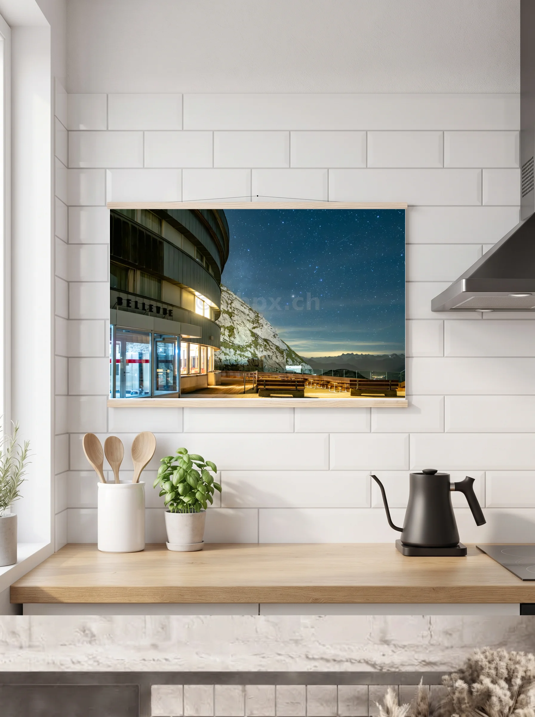Premium-Poster mit Leisten horizontal 70 x 100 cm