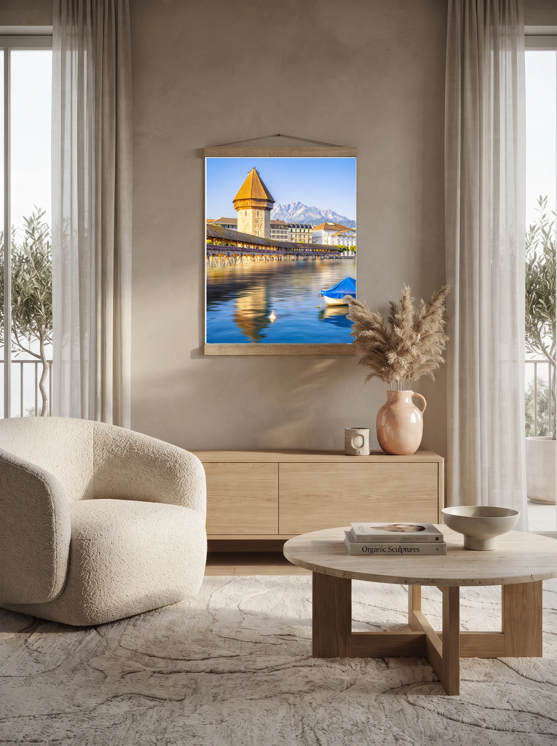 Premium-Poster mit Leisten Vertikal
