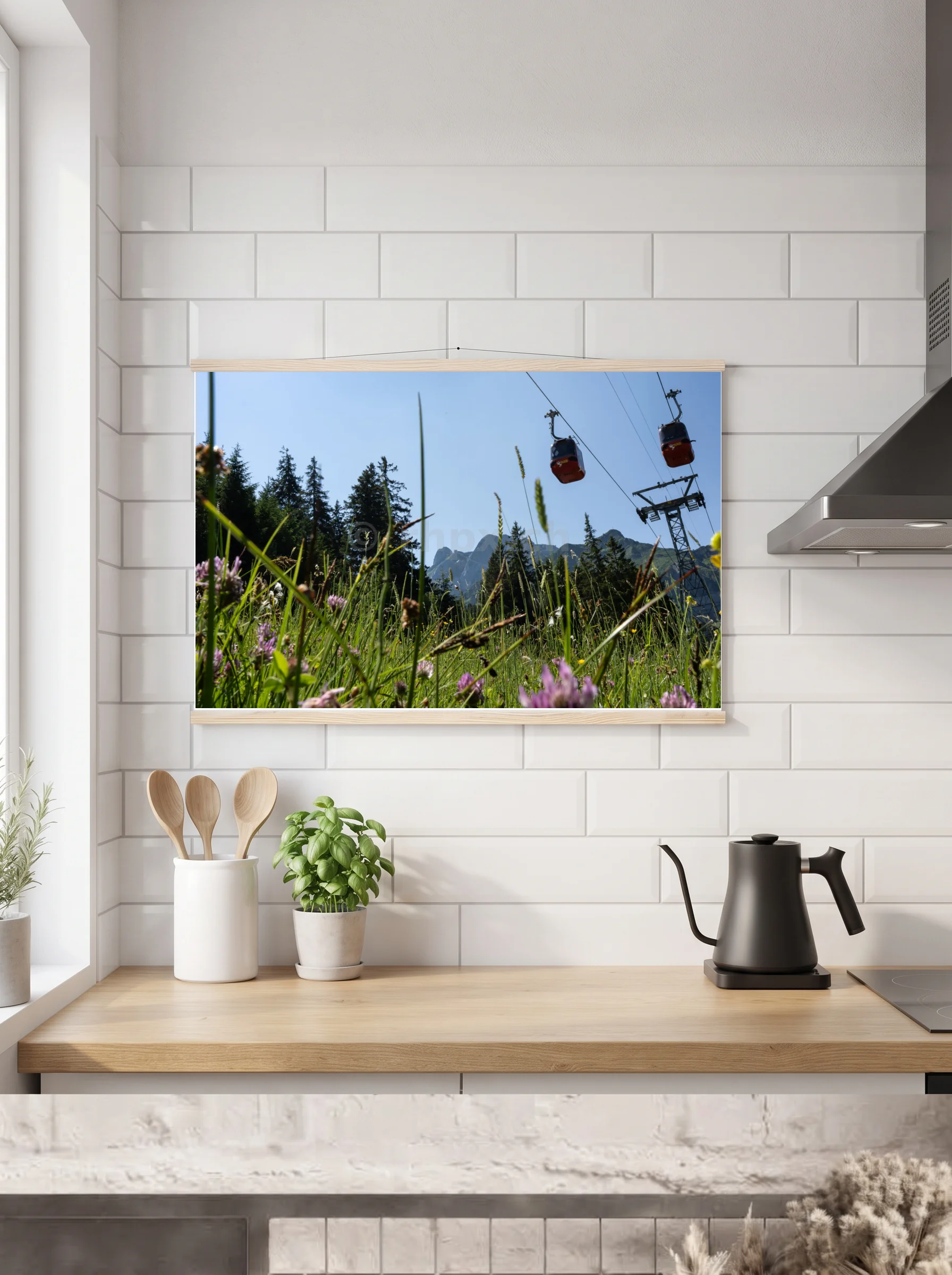 Premium-Poster mit Leisten horizontal 60x90 cm