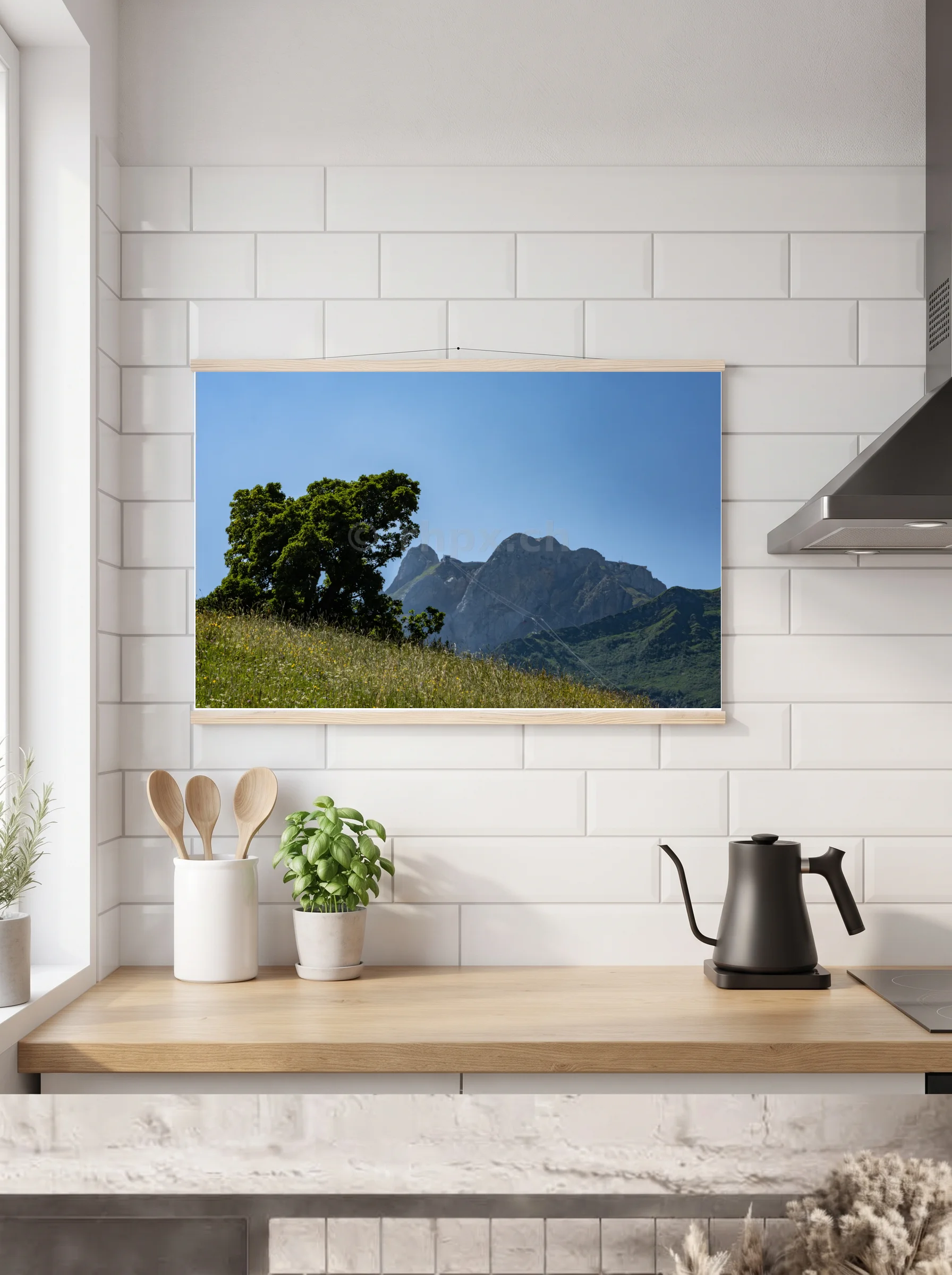 Premium-Poster mit Leisten horizontal 70 x 100 cm