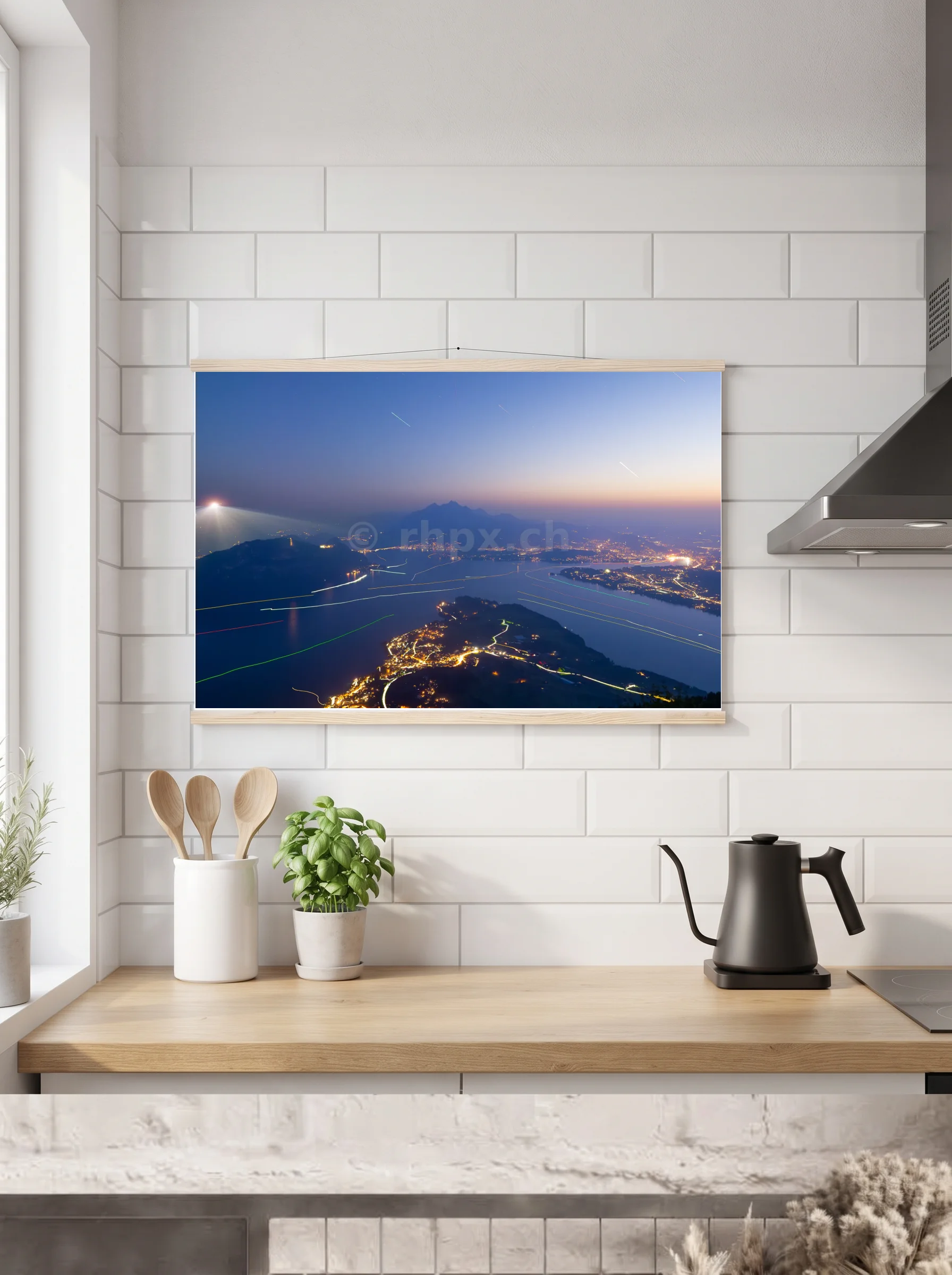 Premium-Poster mit Leisten horizontal 60x90 cm