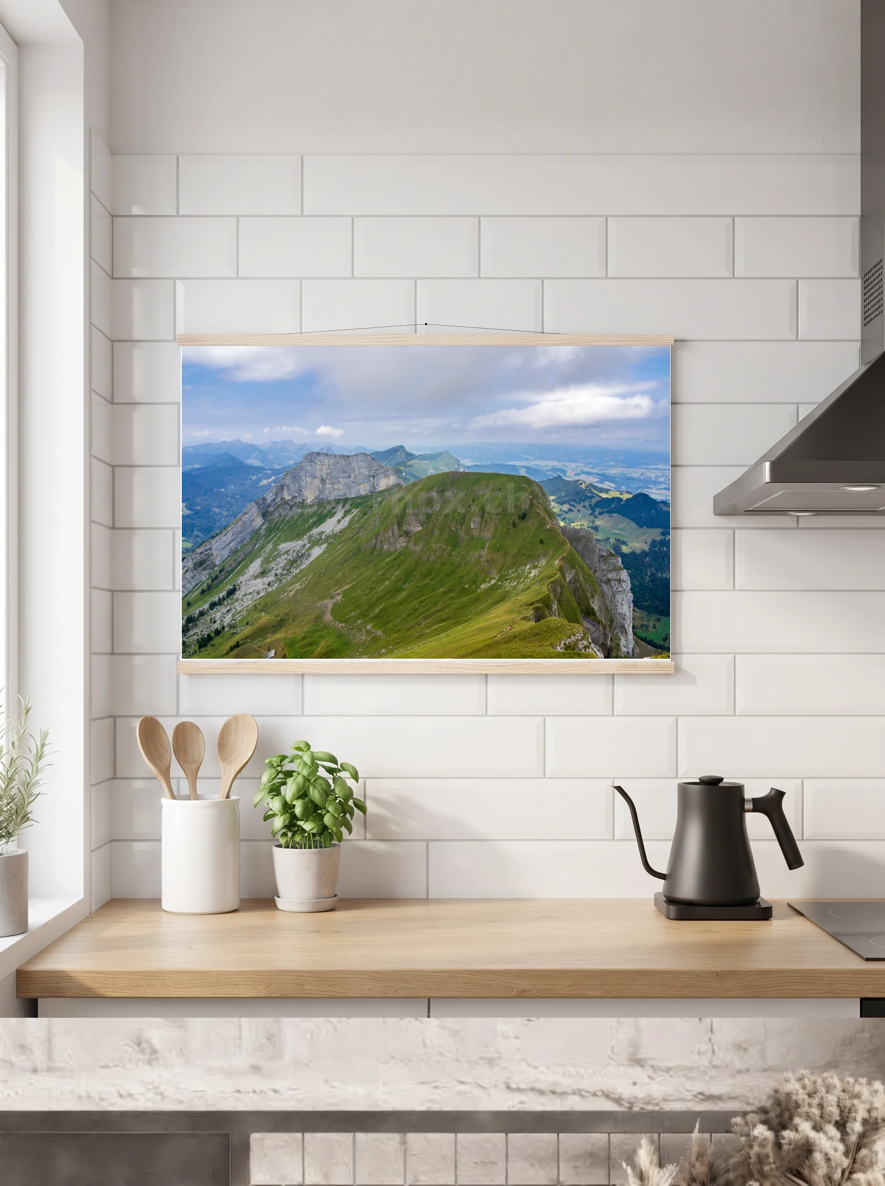 Premium-Poster mit Leisten horizontal 60x90 cm