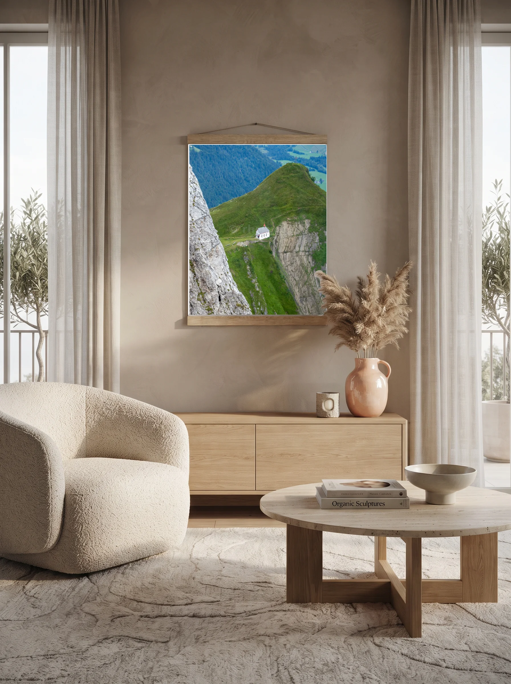 Premium-Poster mit Leisten Vertikal A2 (42 x 59.4 cm)