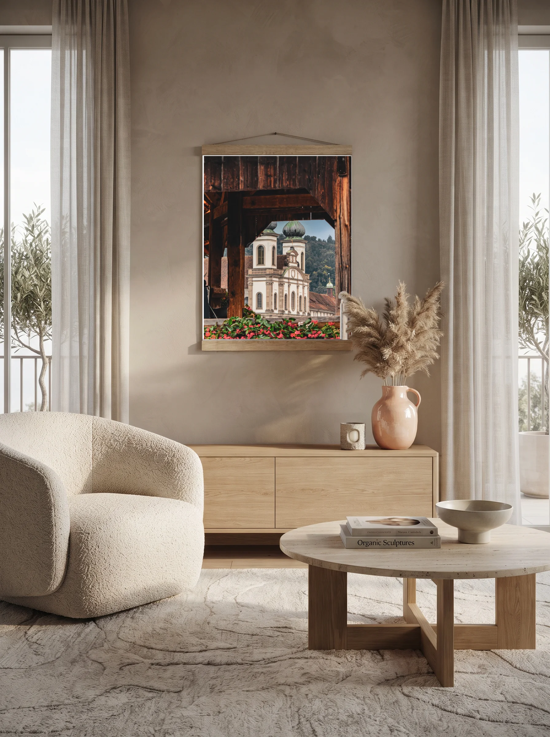 Premium-Poster mit Leisten Vertikal 60x90 cm