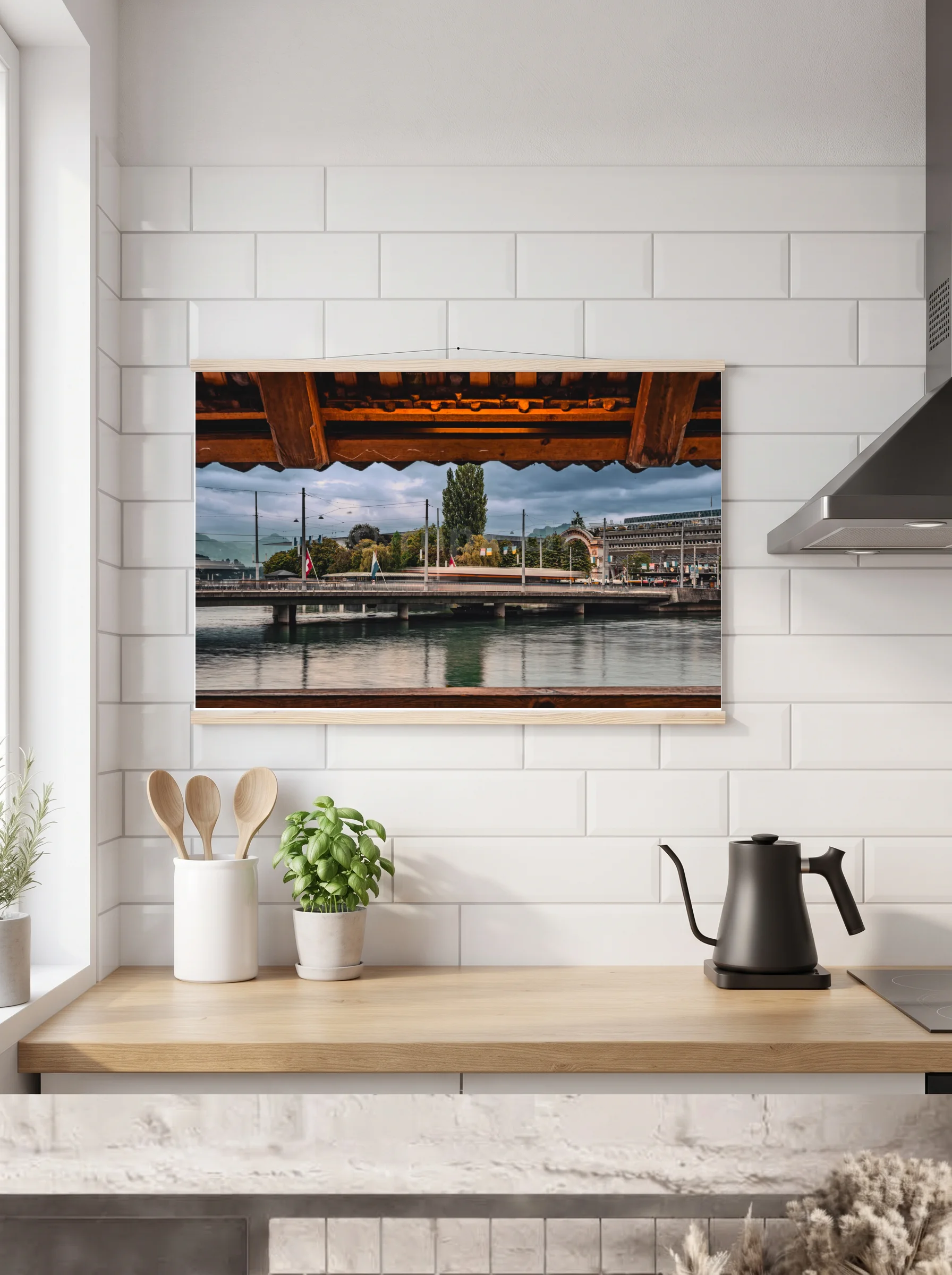 Premium-Poster mit Leisten horizontal 60x90 cm