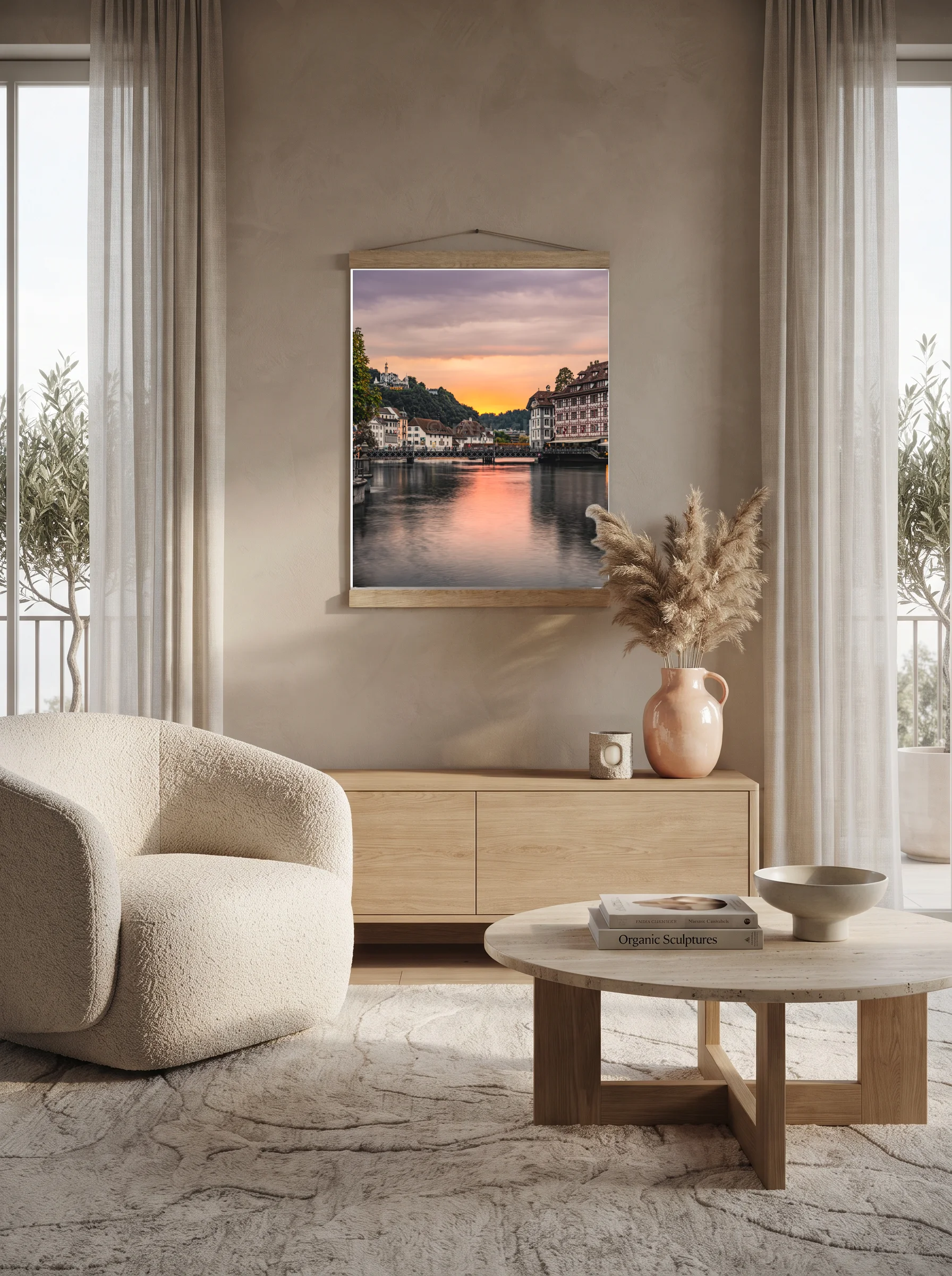 Premium-Poster mit Leisten Vertikal 60x90 cm