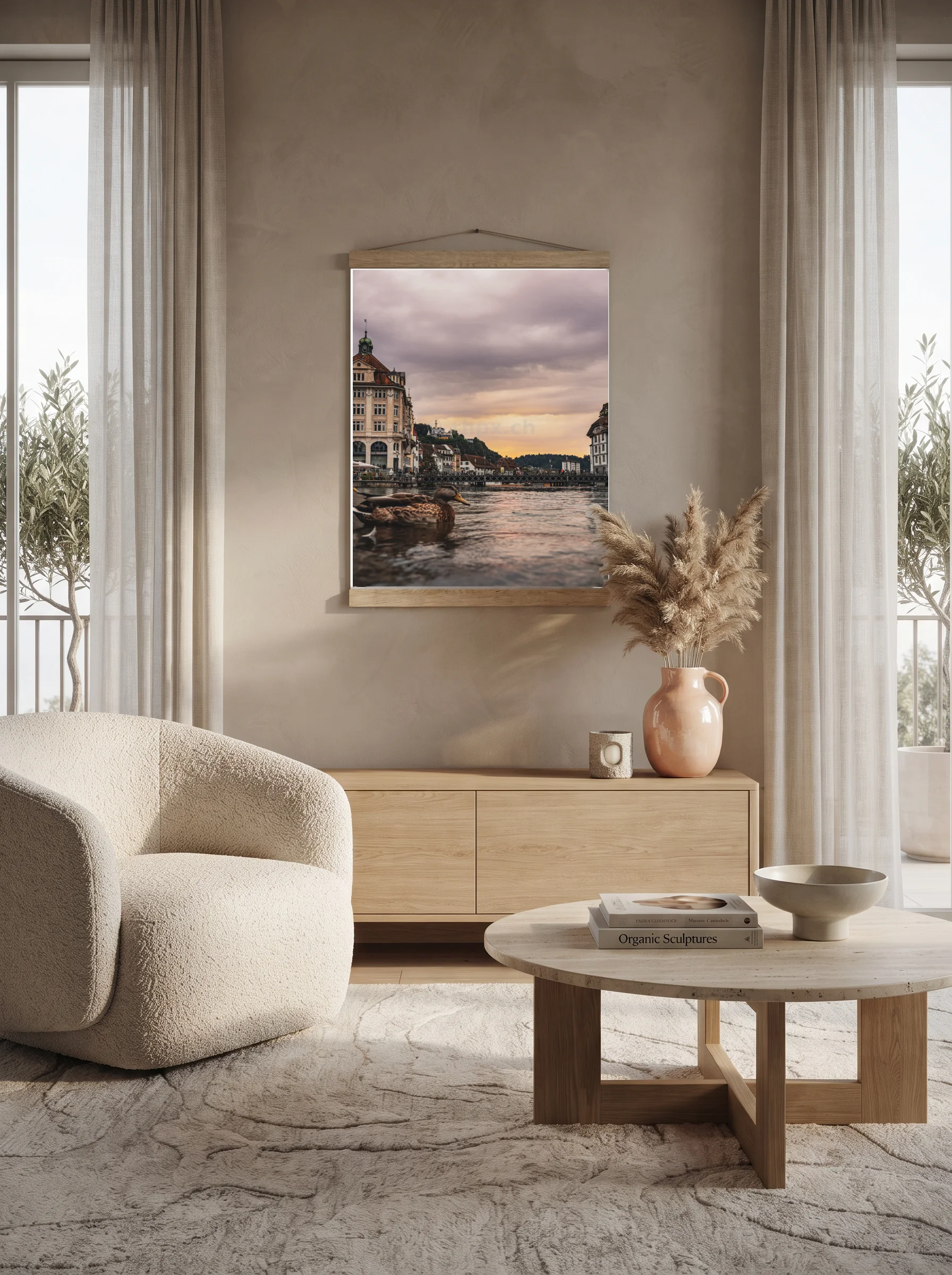 Premium-Poster mit Leisten Vertikal A2 (42 x 59.4 cm)