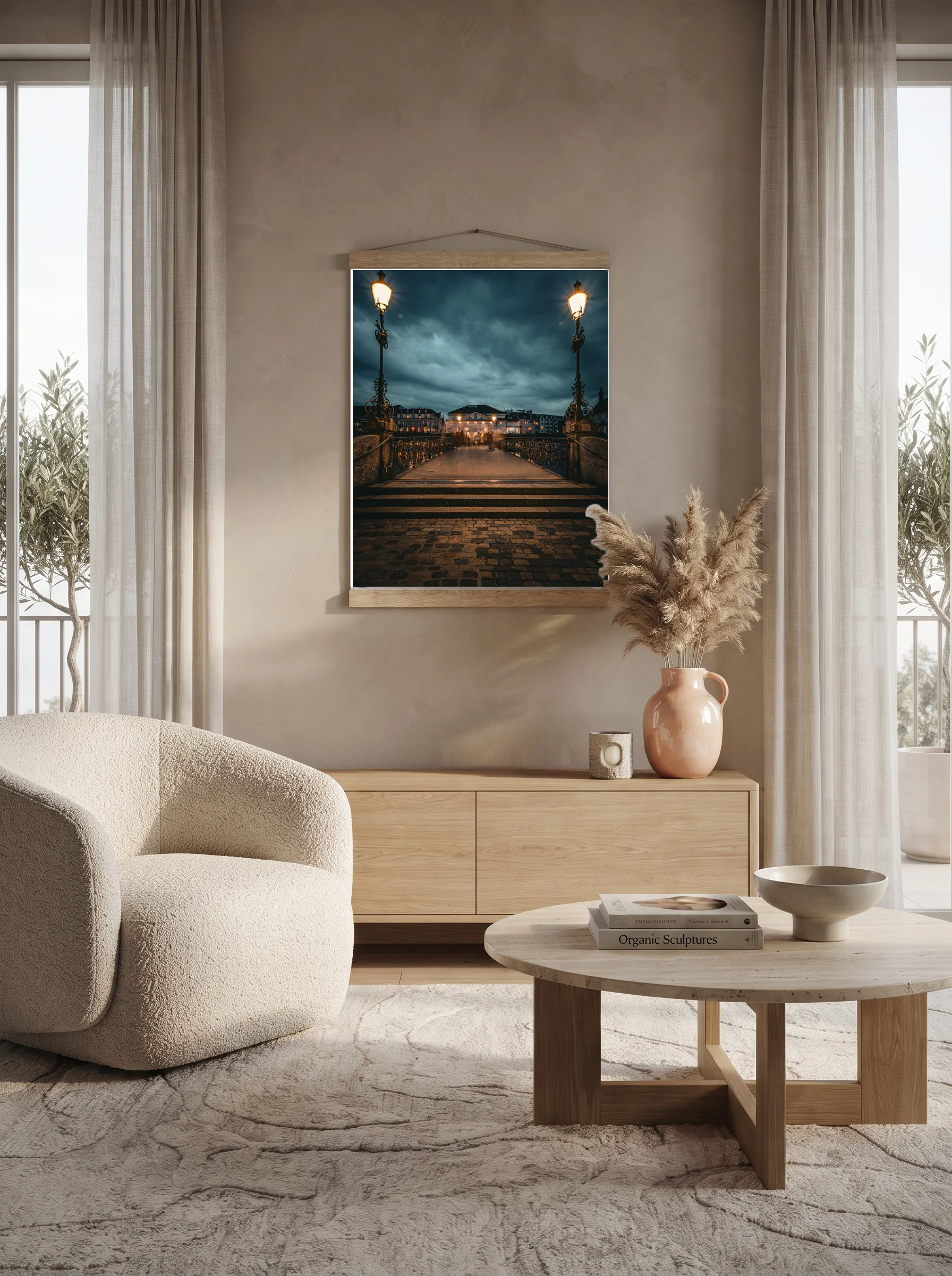 Premium-Poster mit Leisten Vertikal A0 (84.1 x 118.9 cm)