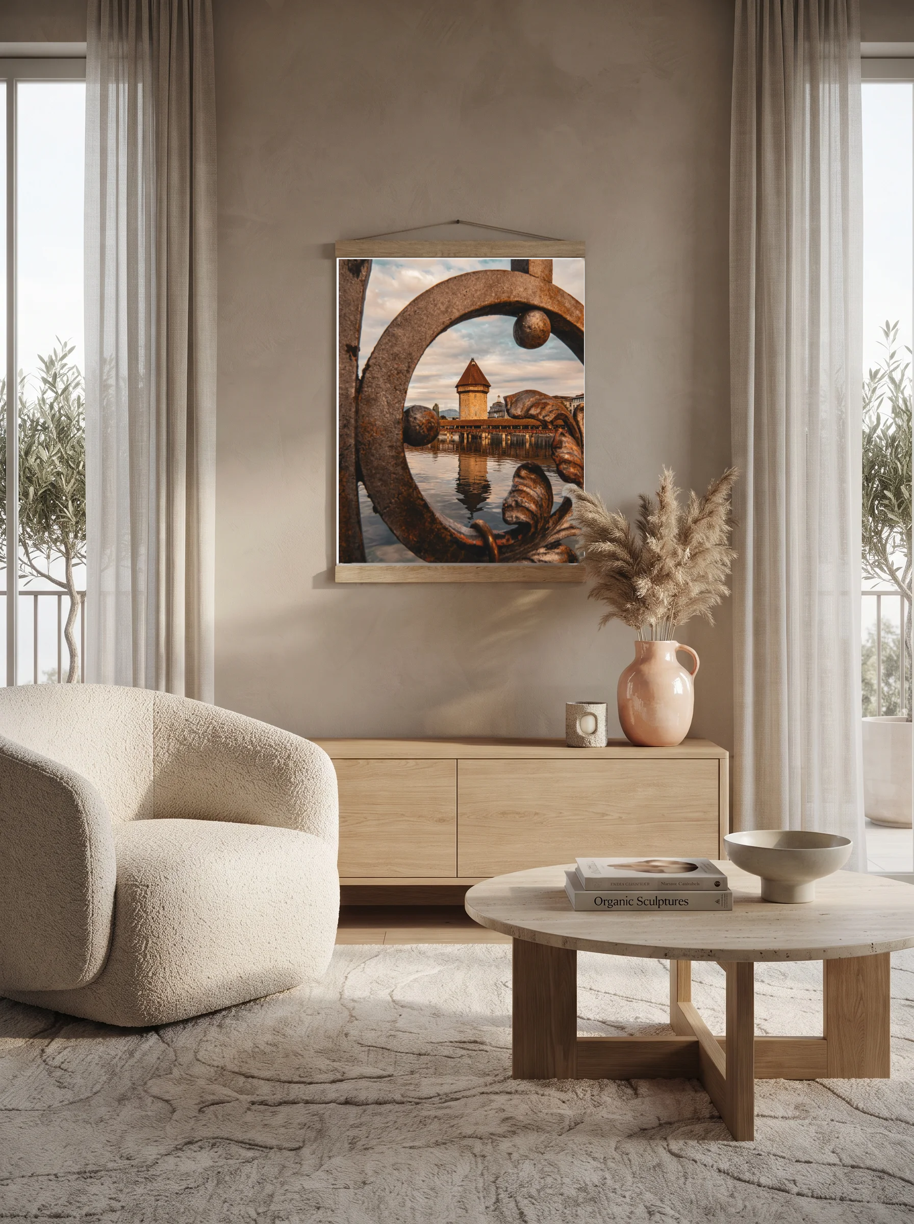 Premium-Poster mit Leisten Vertikal