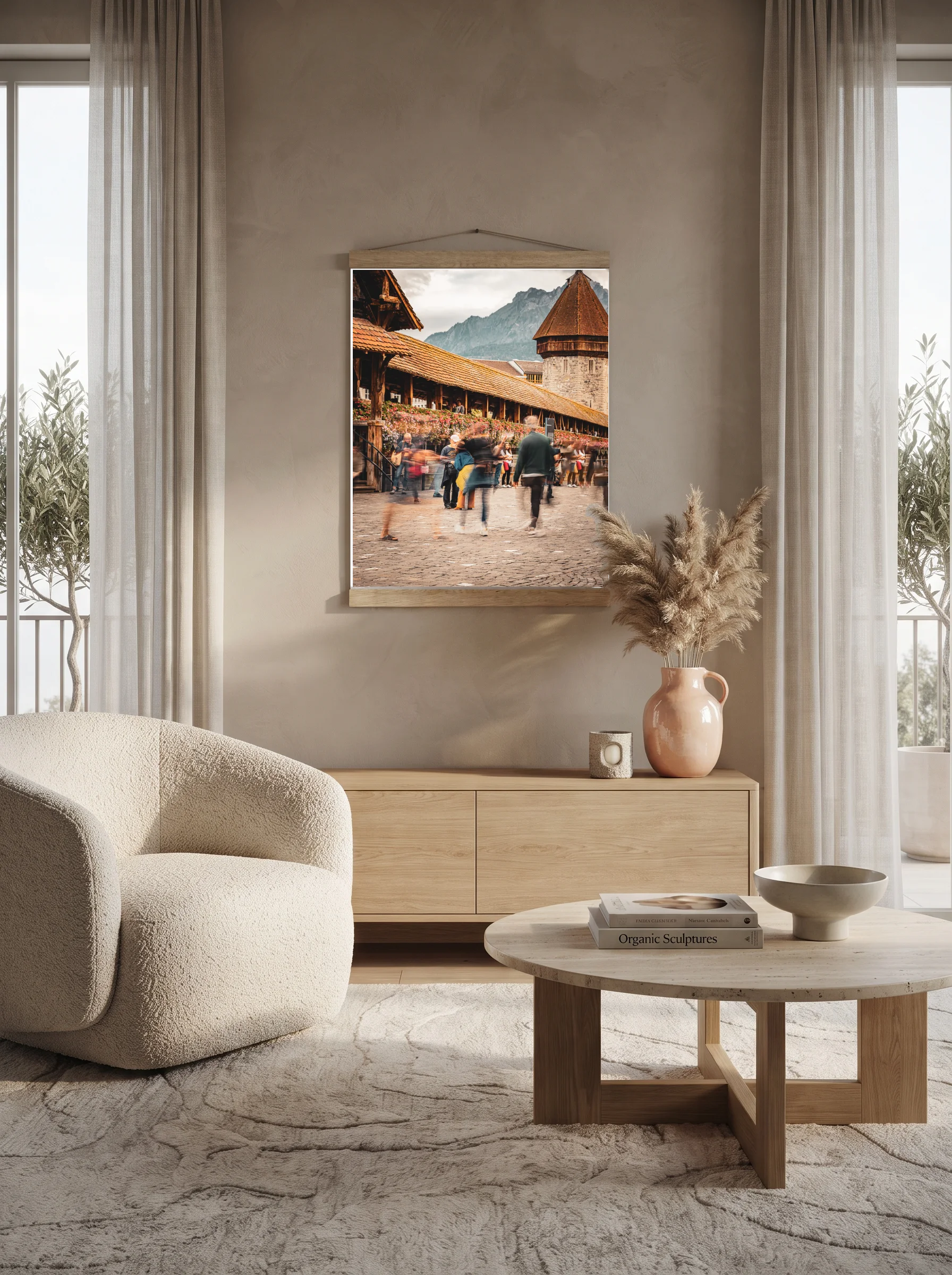 Premium-Poster mit Leisten Vertikal