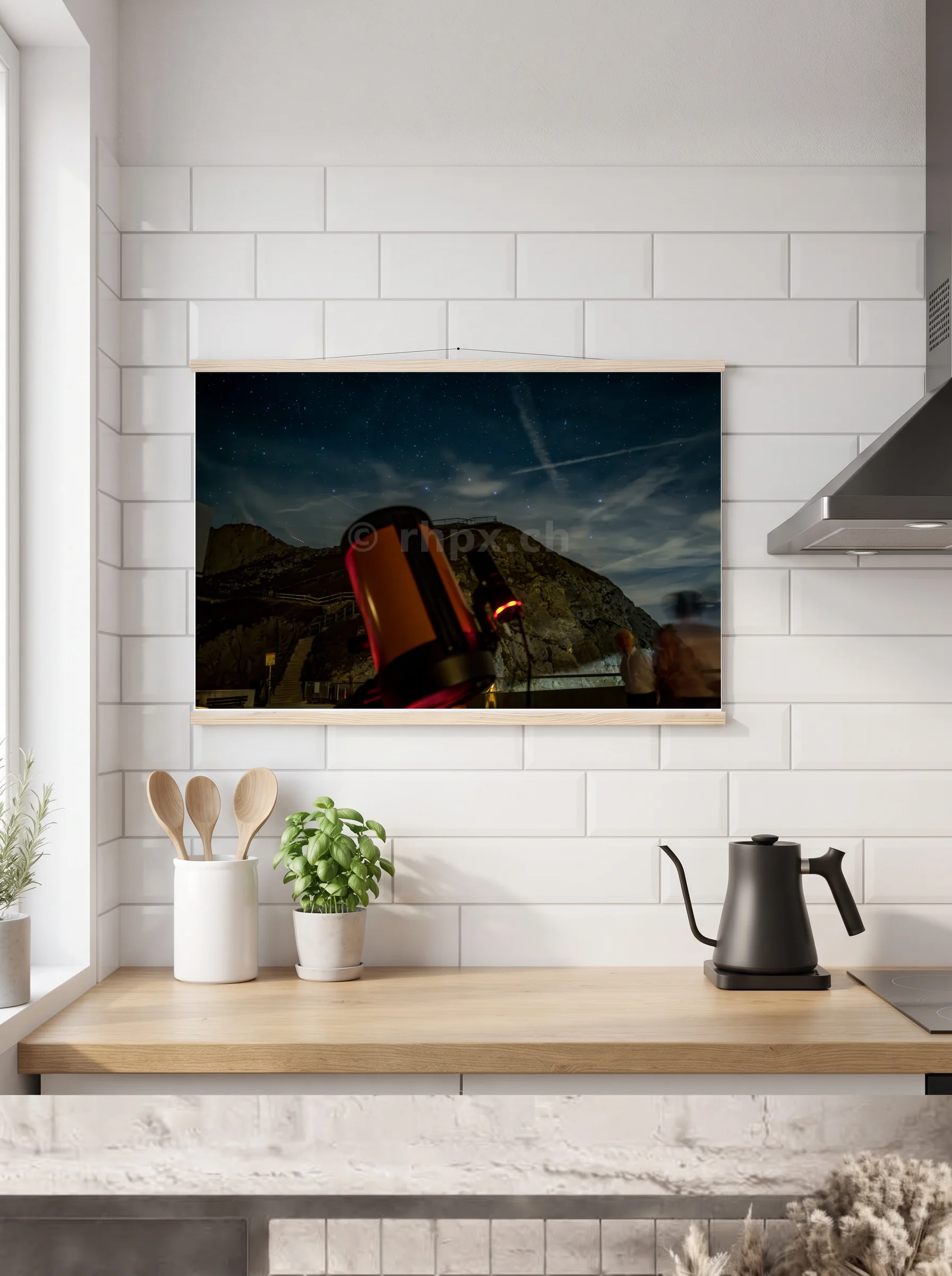 Premium-Poster mit Leisten horizontal