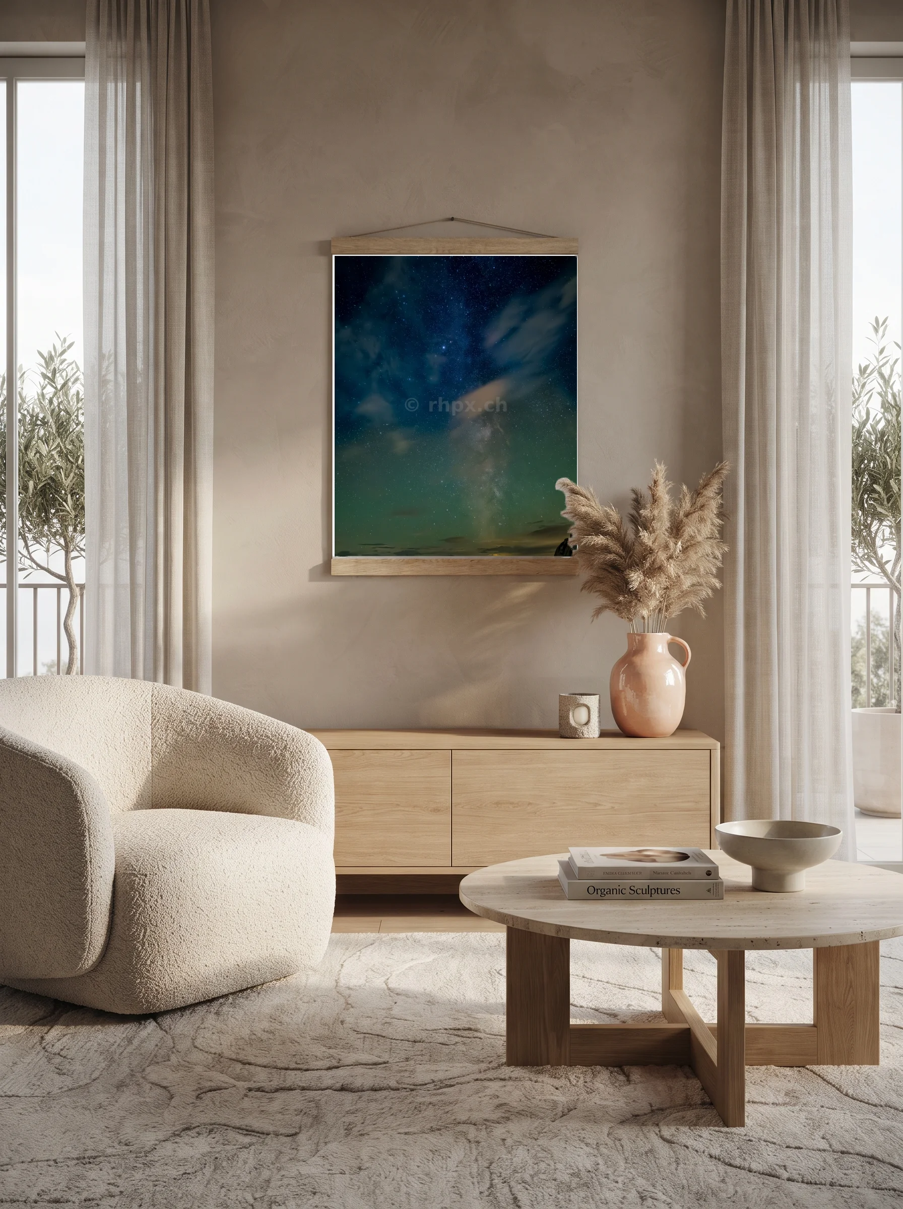 Premium-Poster mit Leisten Vertikal A2 (42 x 59.4 cm)