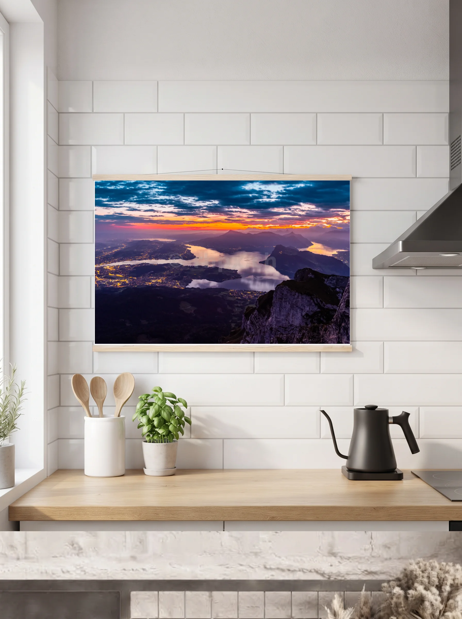 Premium-Poster mit Leisten horizontal 60x90 cm