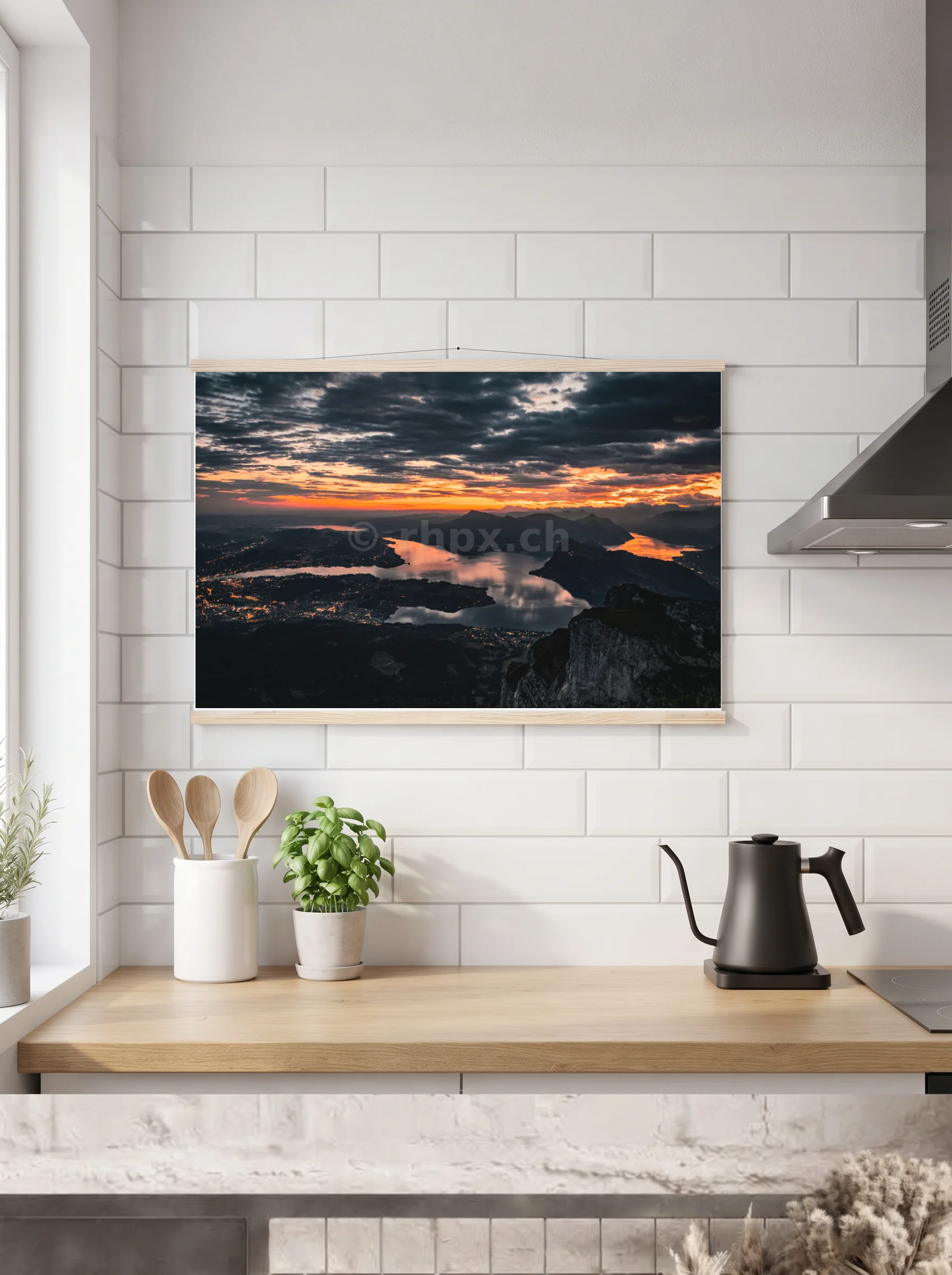 Premium-Poster mit Leisten horizontal 60x90 cm