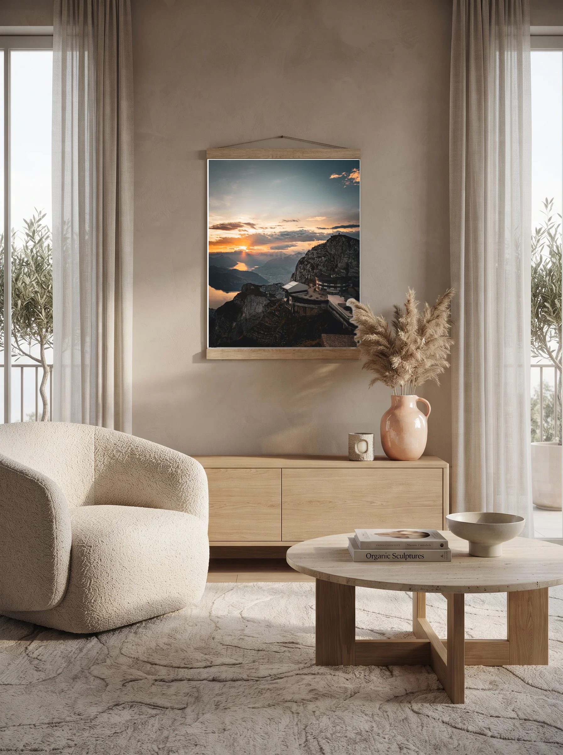 Premium-Poster mit Leisten Vertikal 60x90 cm