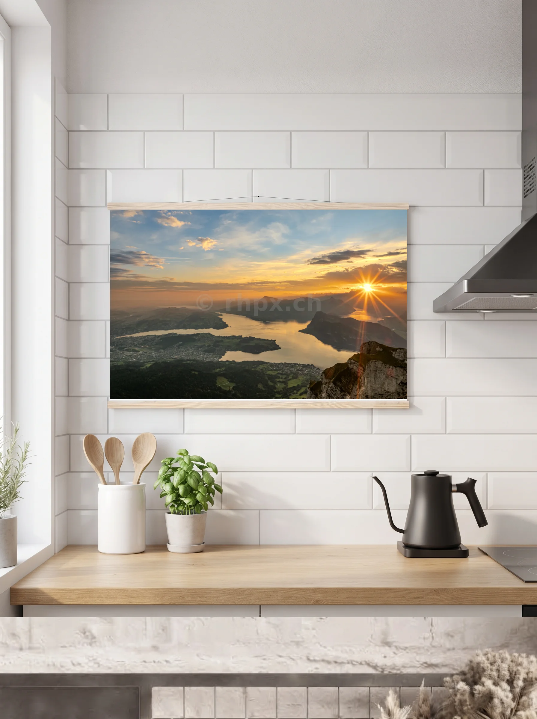 Premium-Poster mit Leisten horizontal 60x90 cm