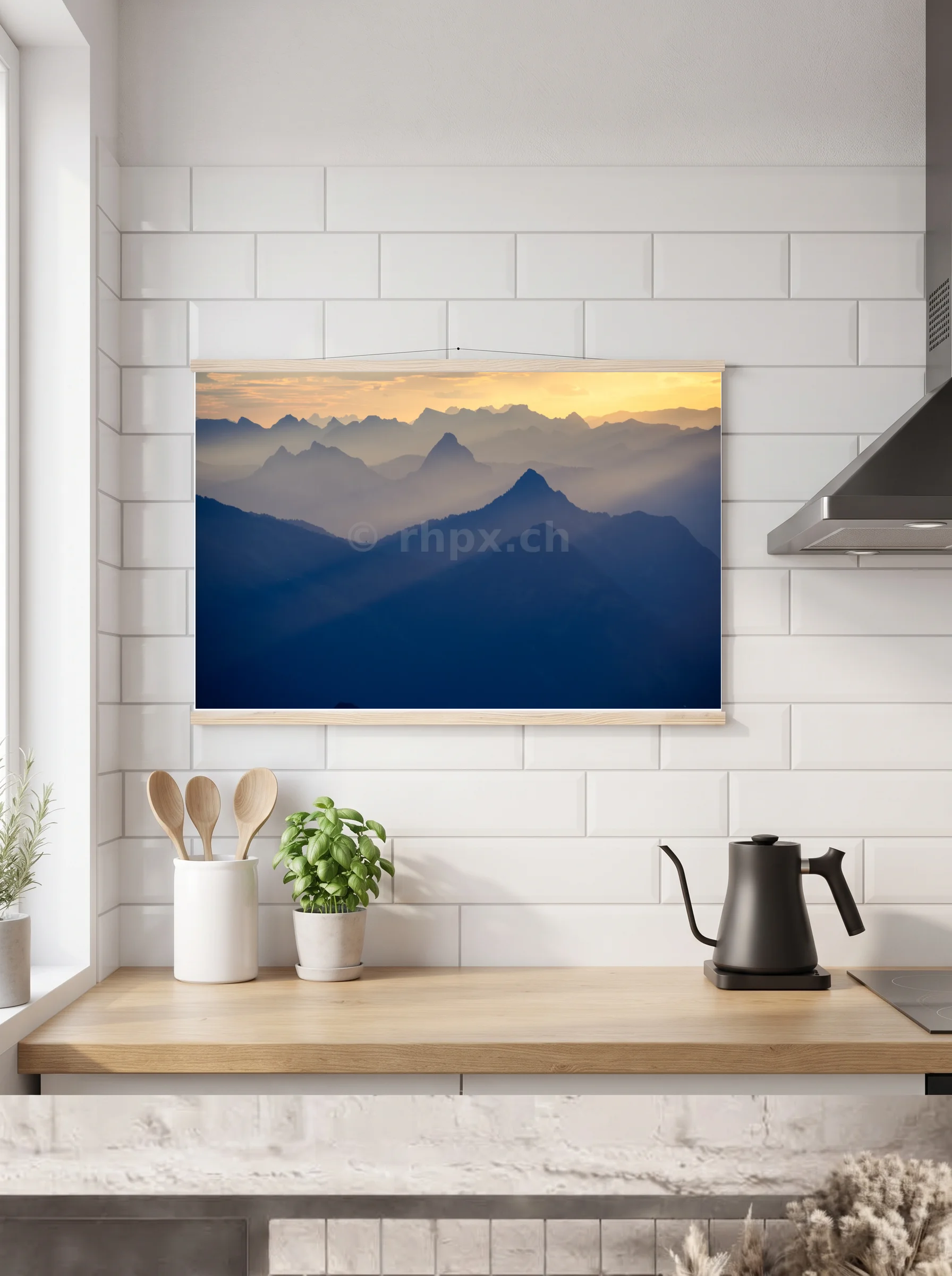 Premium-Poster mit Leisten horizontal 60x90 cm