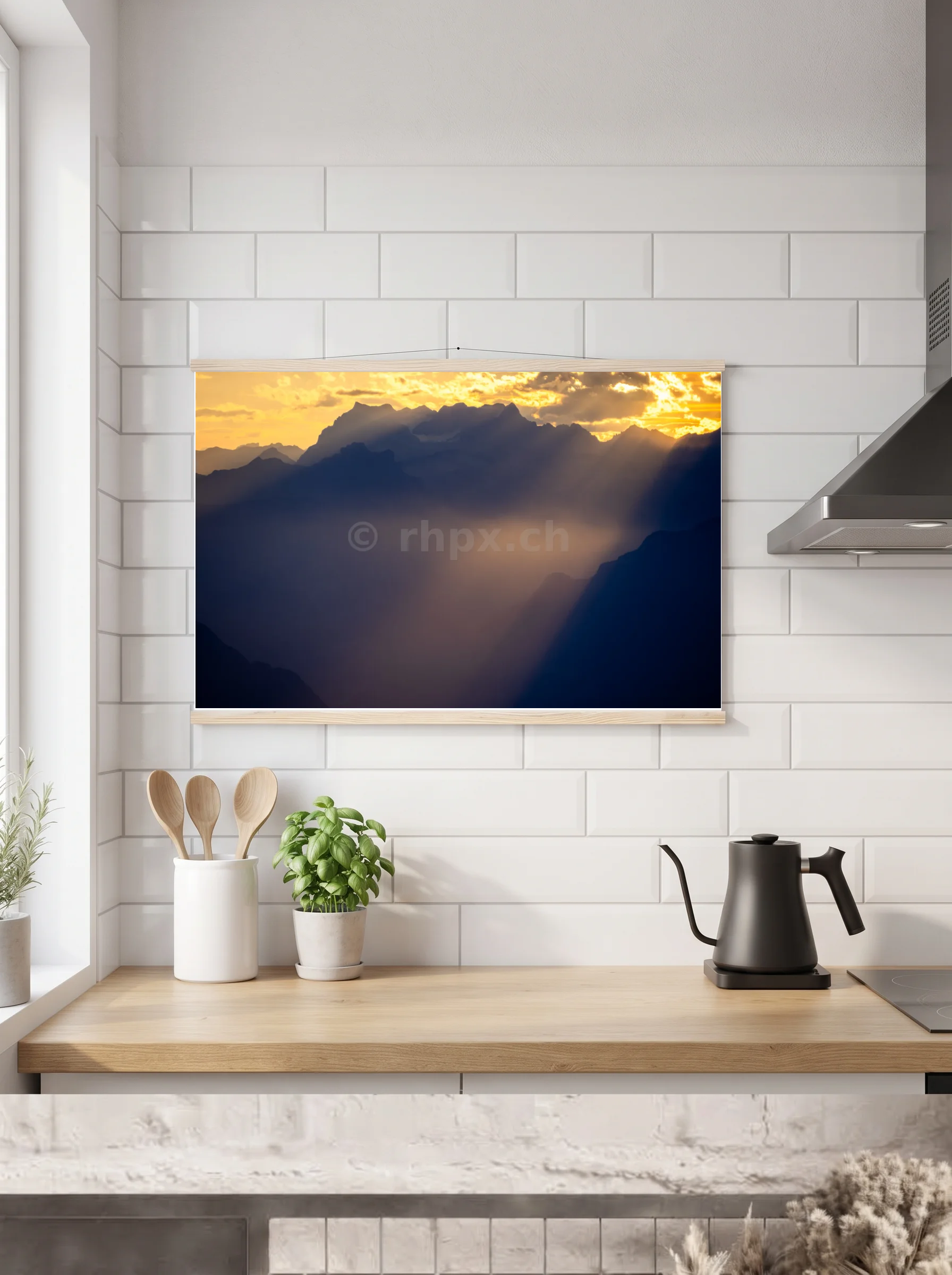 Premium-Poster mit Leisten horizontal 60x90 cm