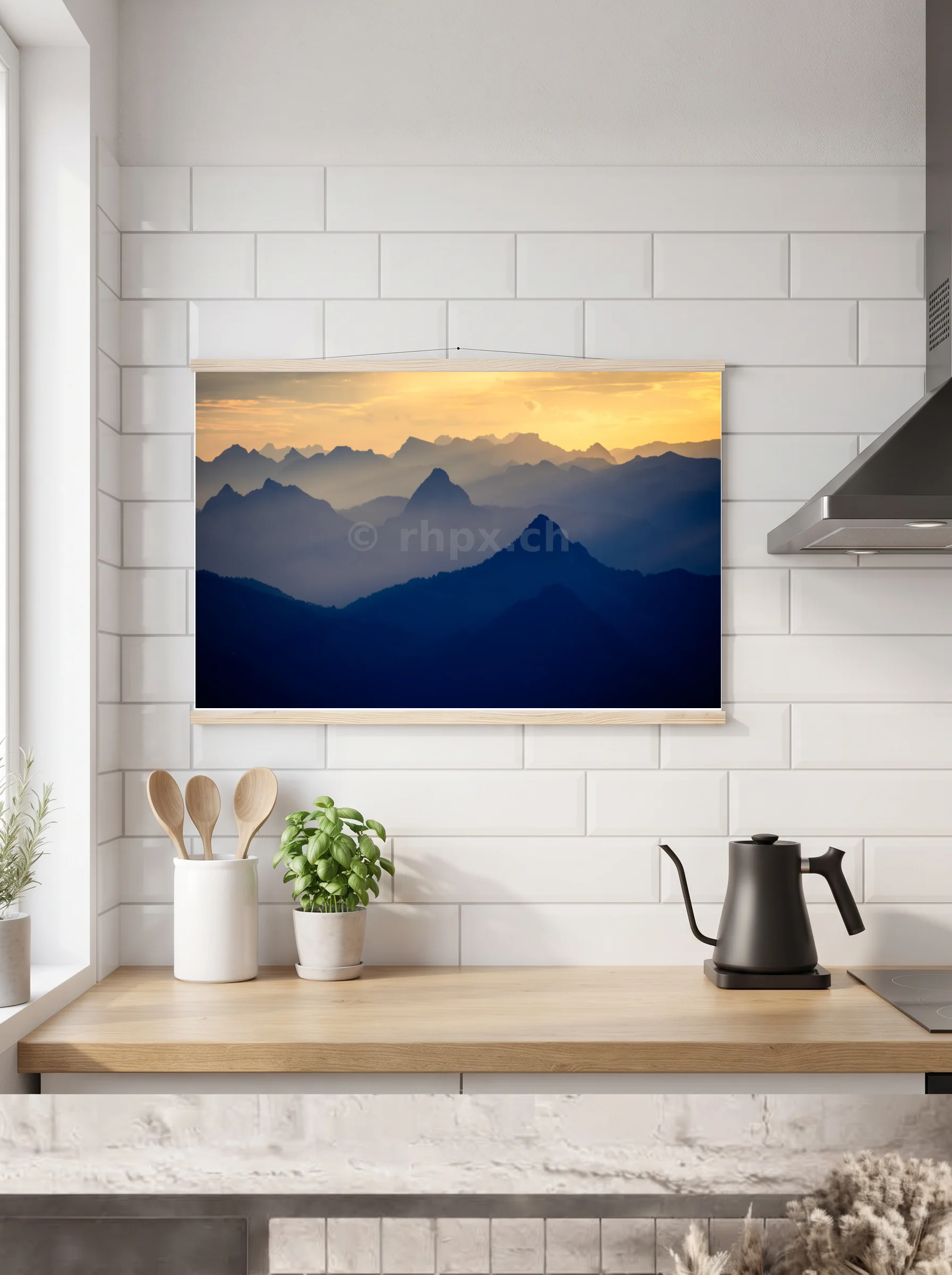 Premium-Poster mit Leisten horizontal 60x90 cm