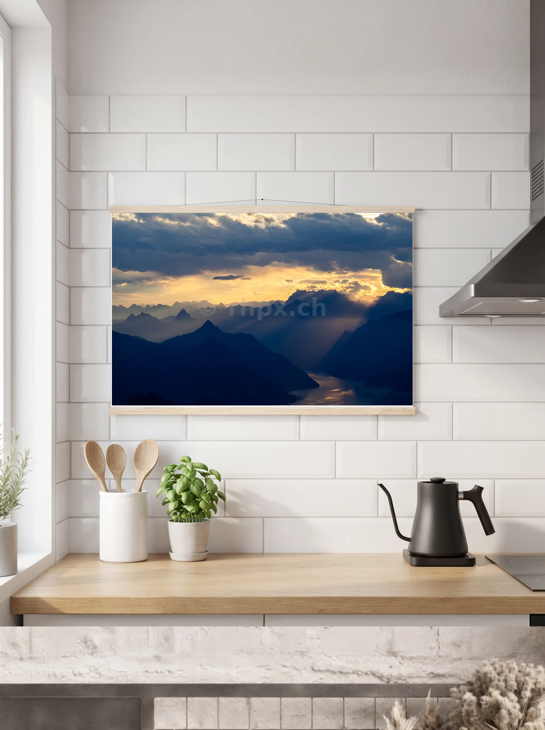 Premium-Poster mit Leisten horizontal 60x90 cm