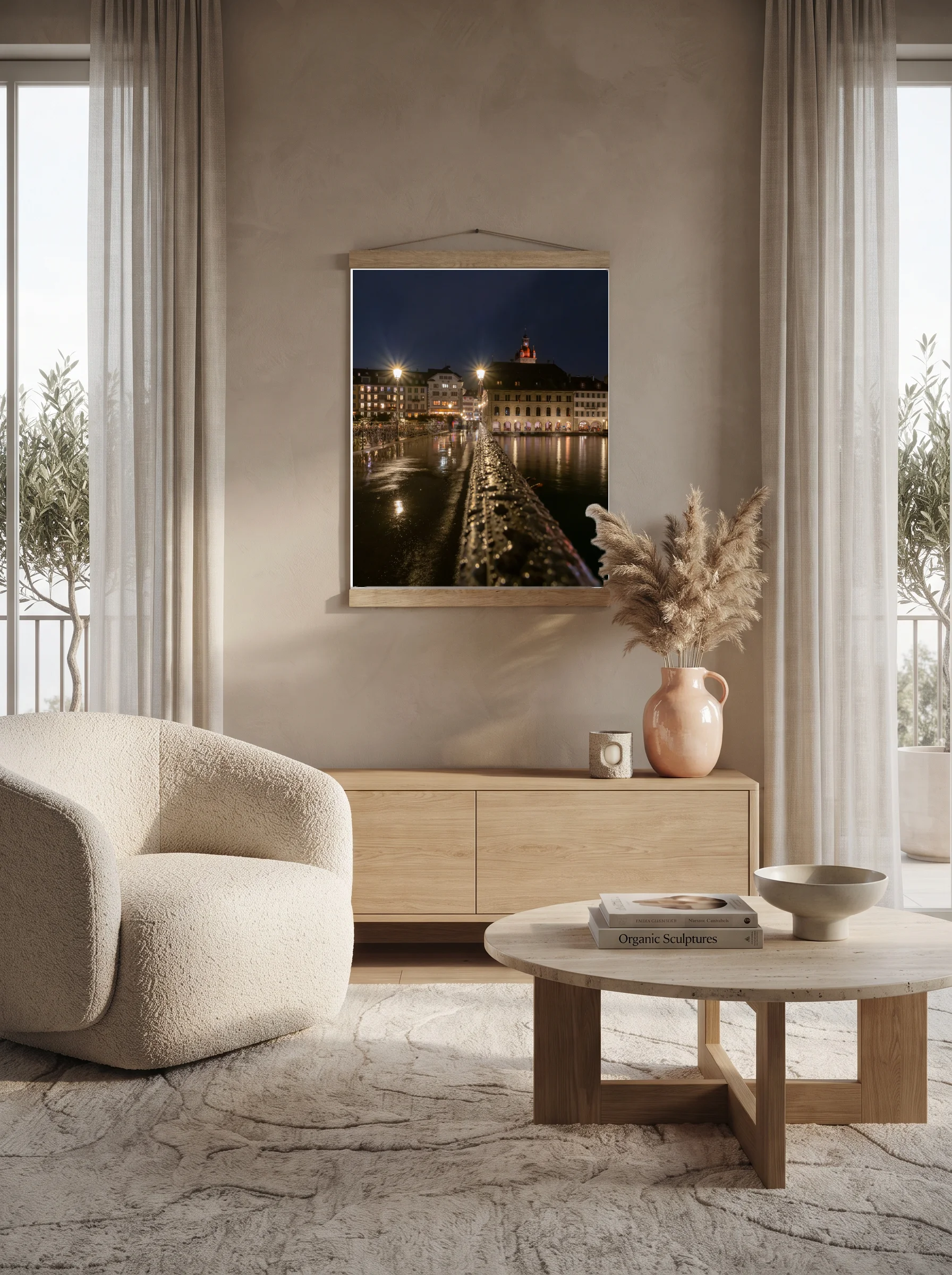 Premium-Poster mit Leisten Vertikal A2 (42 x 59.4 cm)