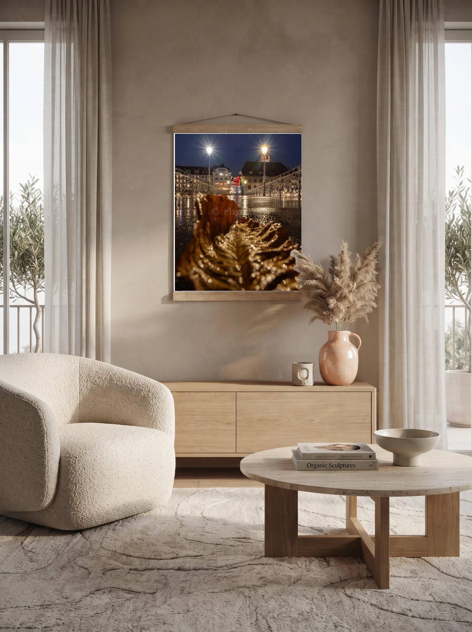 Premium-Poster mit Leisten Vertikal A2 (42 x 59.4 cm)