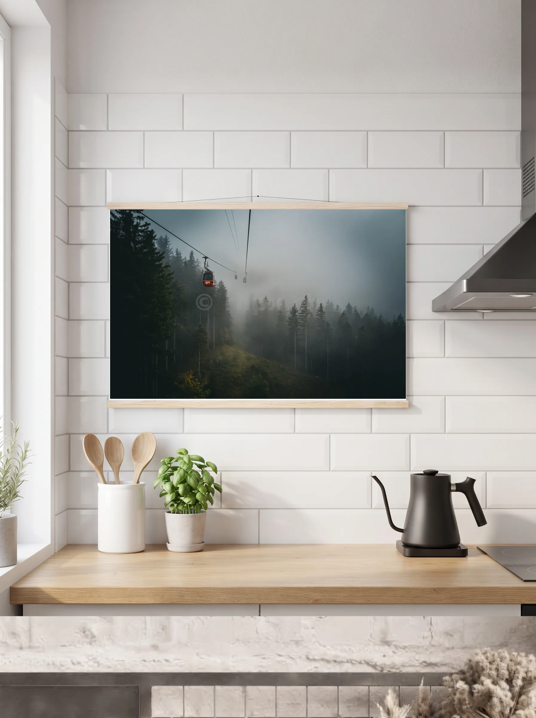 Premium-Poster mit Leisten horizontal 60x90 cm