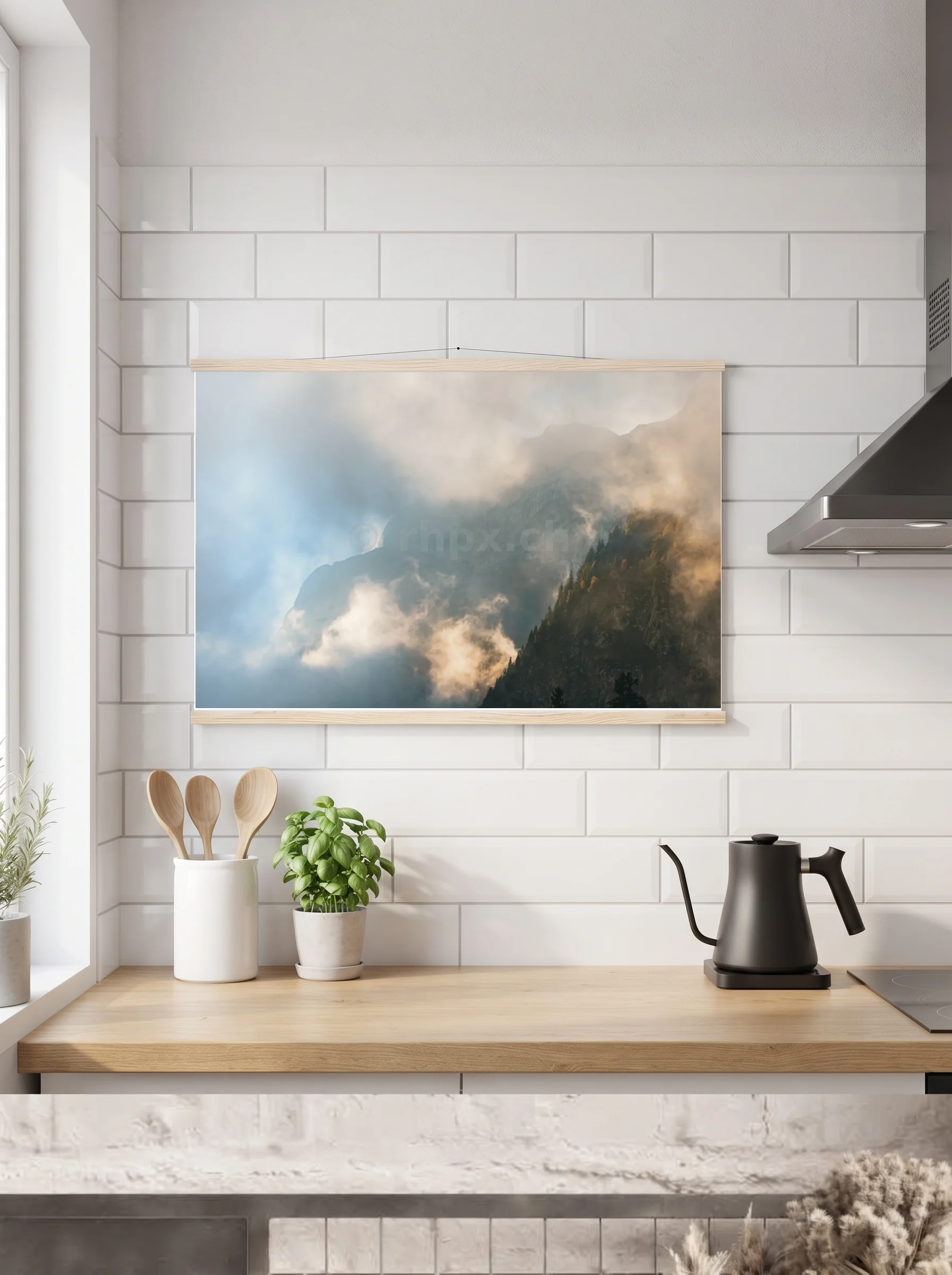 Premium-Poster mit Leisten horizontal 60x90 cm