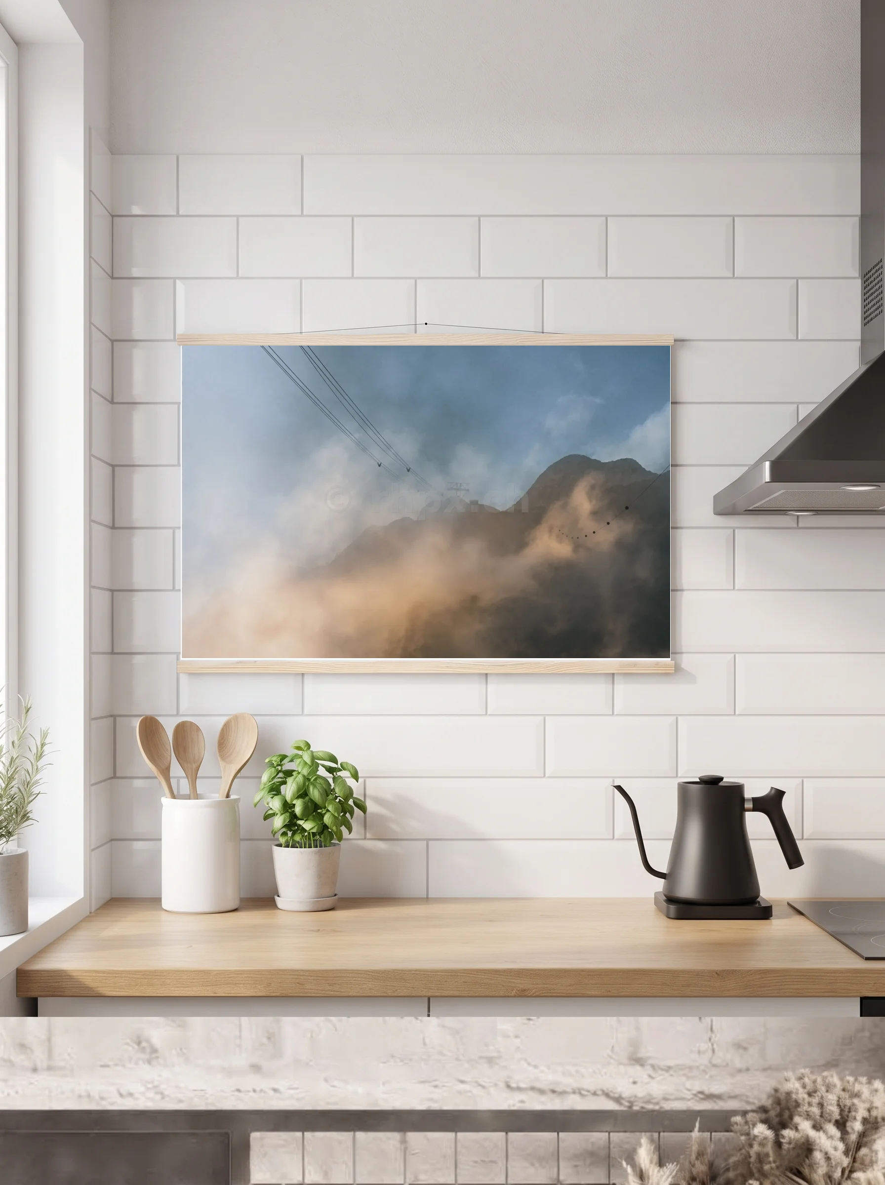 Premium-Poster mit Leisten horizontal 70 x 100 cm