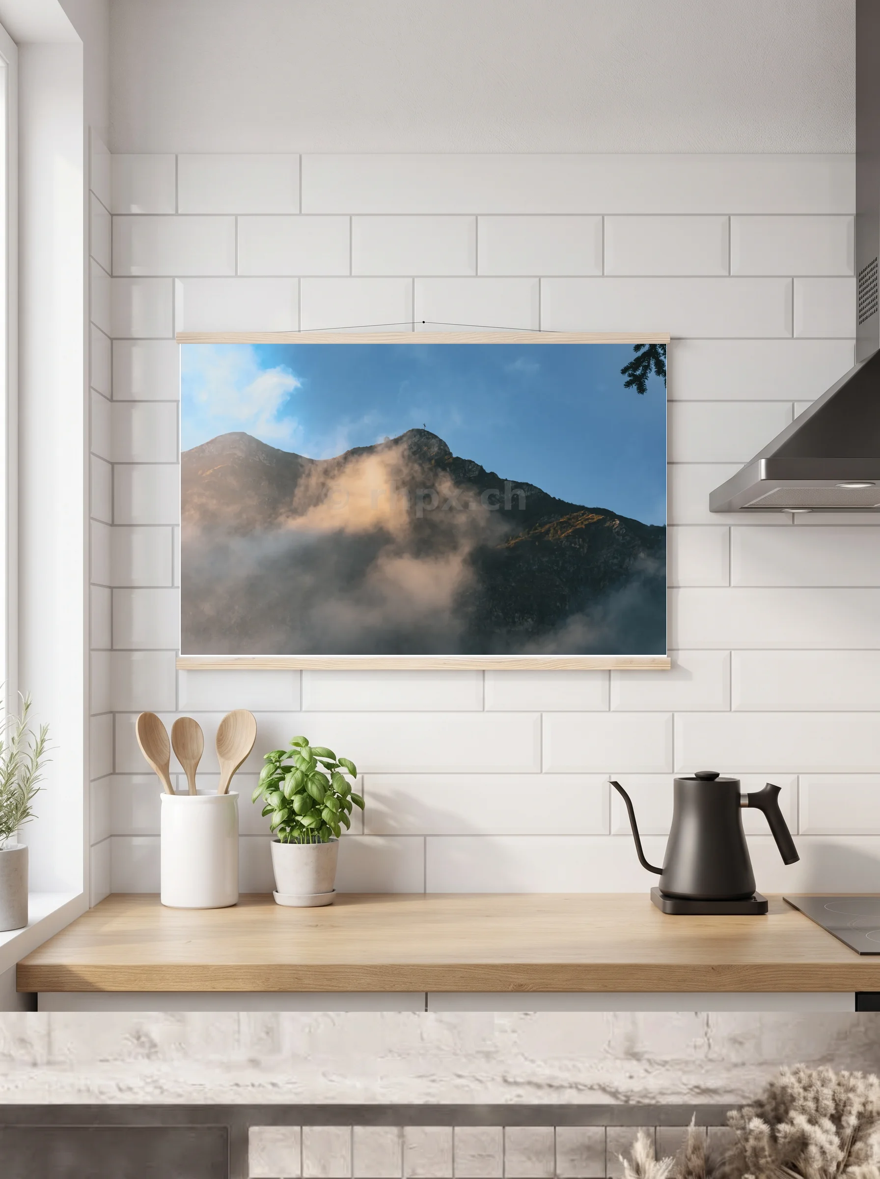 Premium-Poster mit Leisten horizontal 60x90 cm