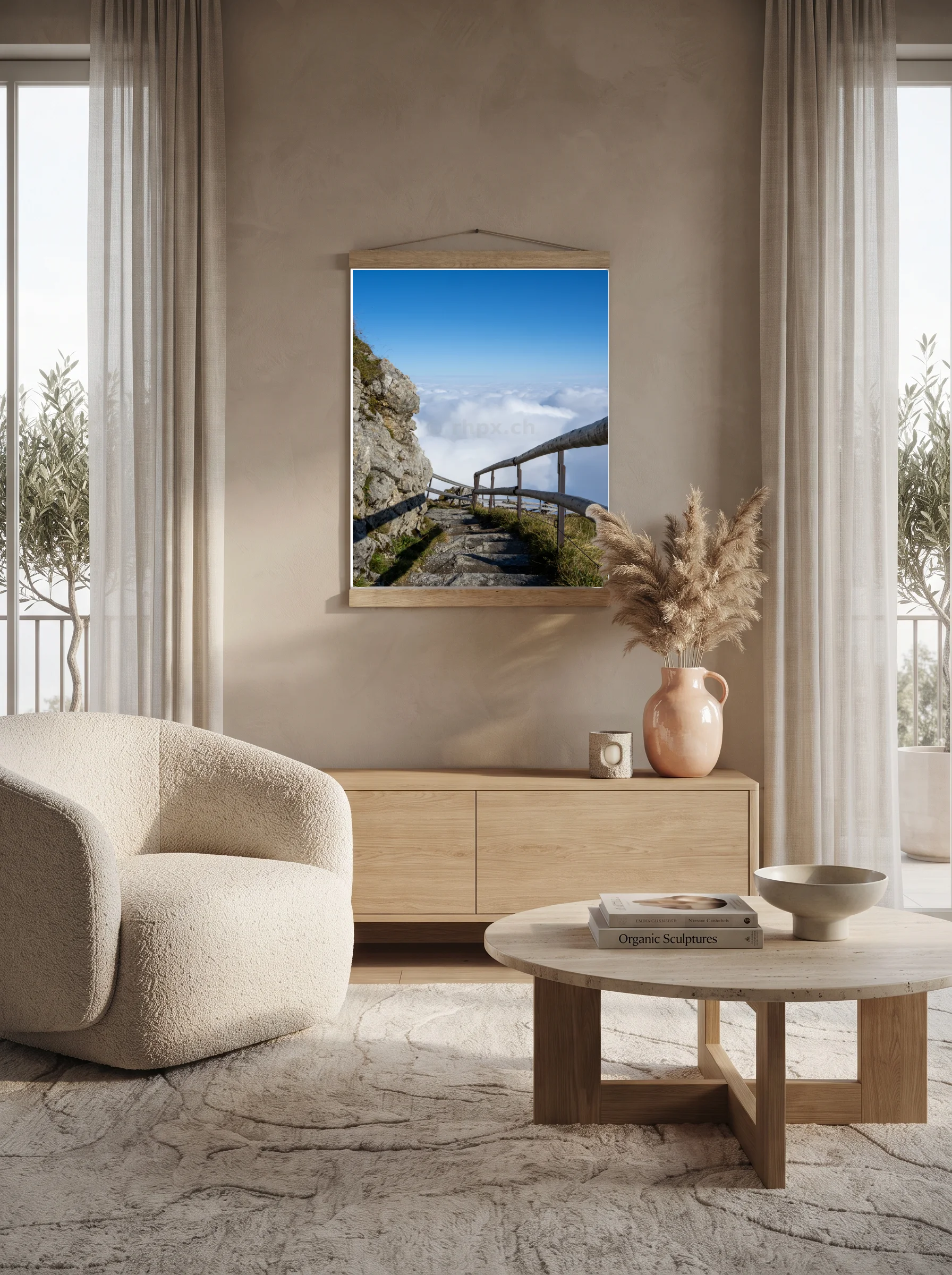 Premium-Poster mit Leisten Vertikal A2 (42 x 59.4 cm)