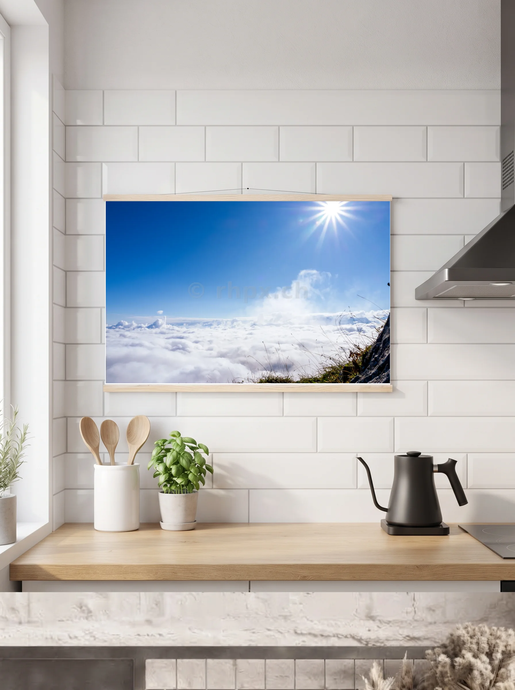 Premium-Poster mit Leisten horizontal 60x90 cm