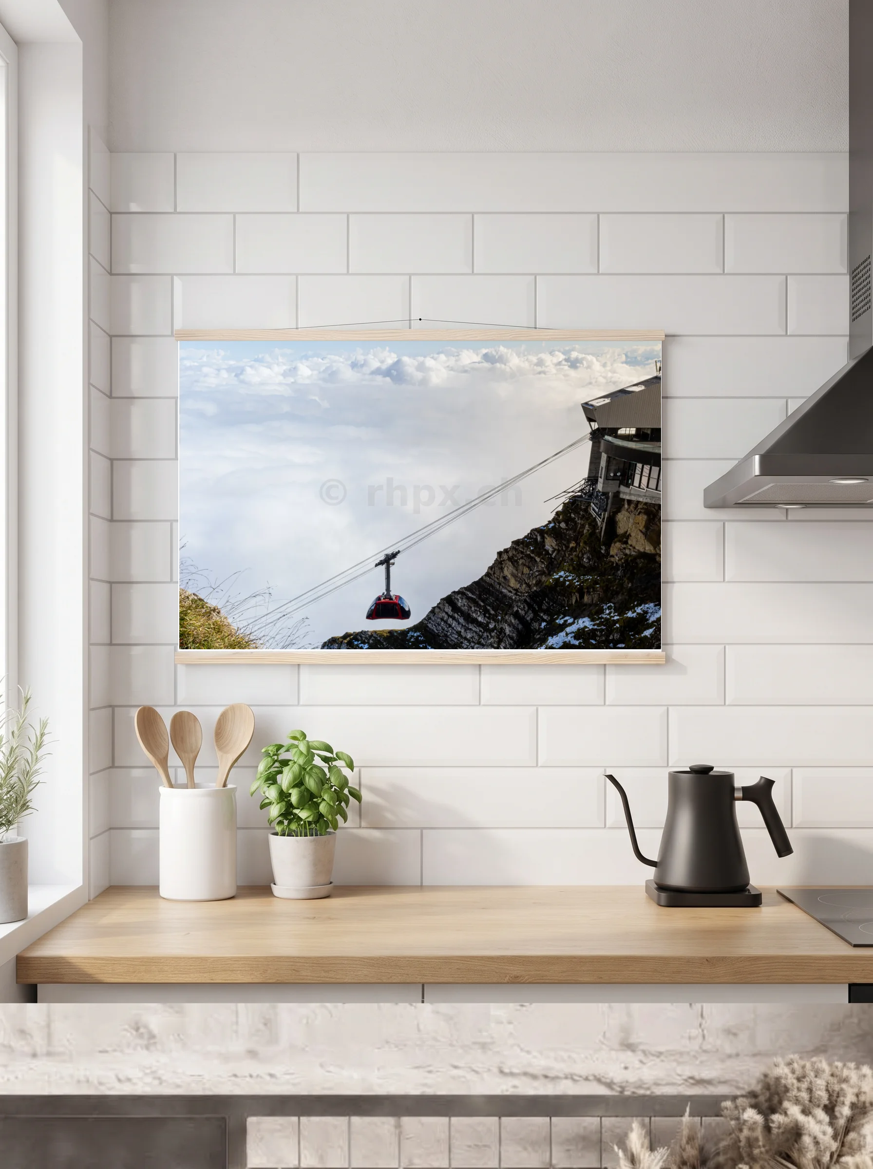 Premium-Poster mit Leisten horizontal 70 x 100 cm
