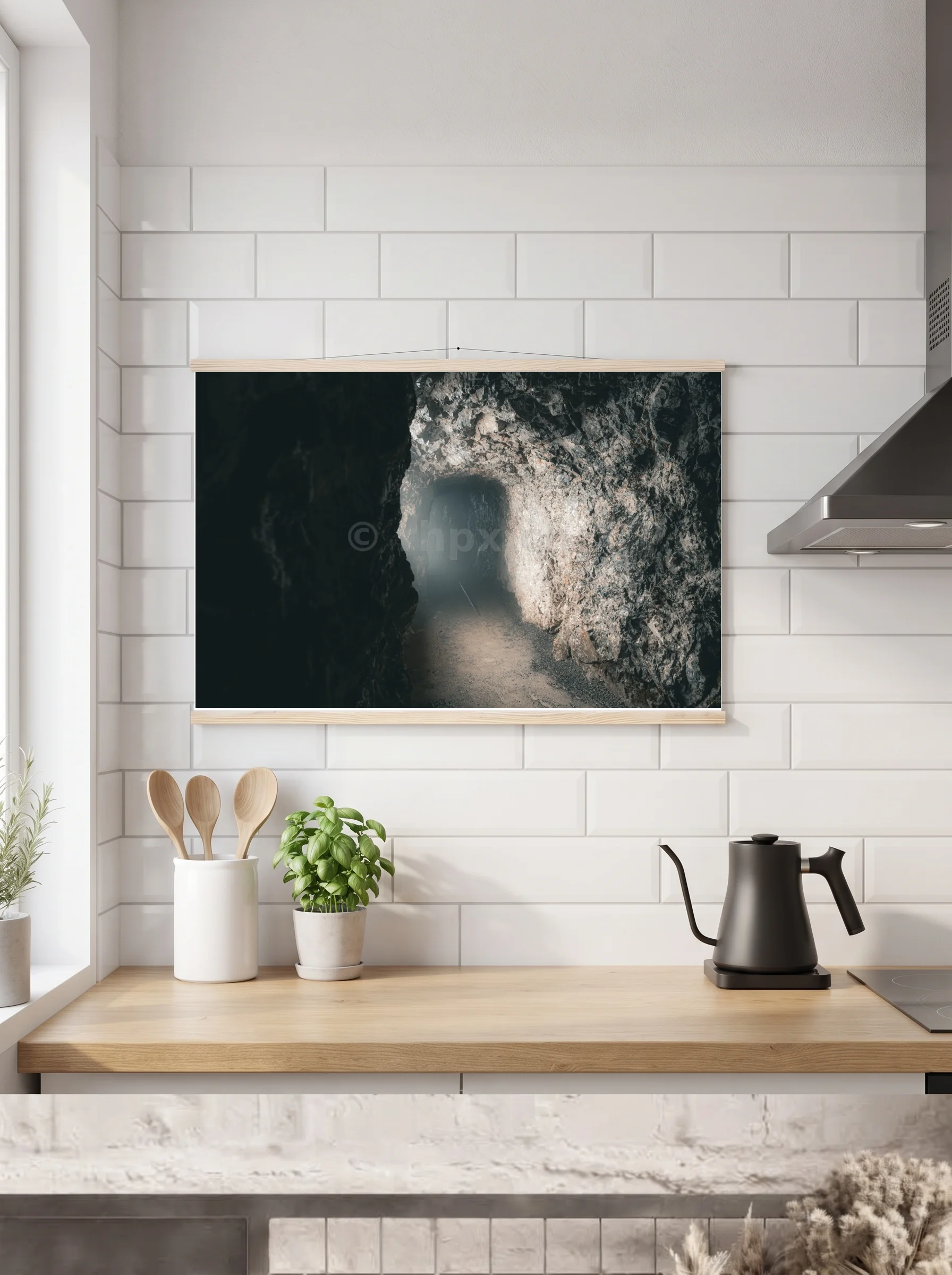 Premium-Poster mit Leisten horizontal 70 x 100 cm