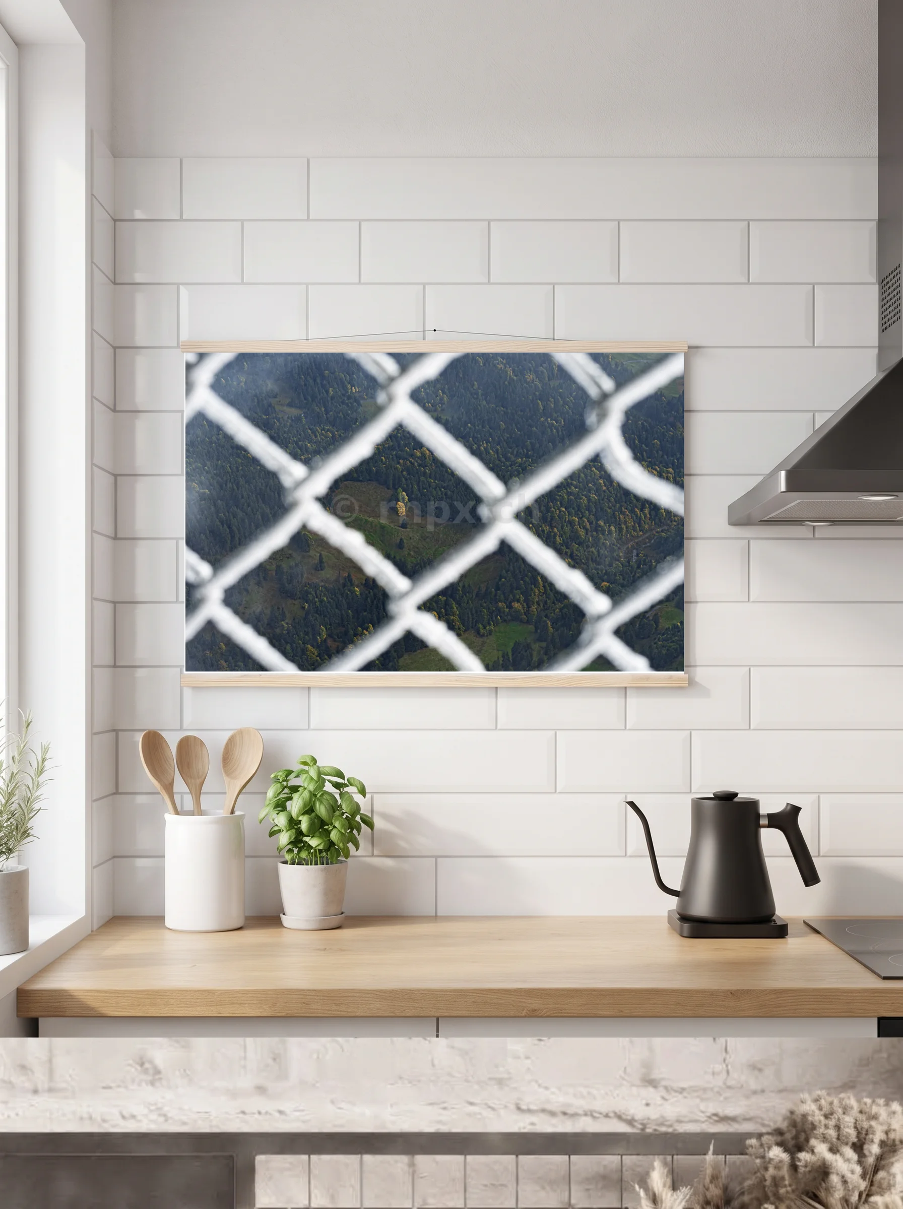 Premium-Poster mit Leisten horizontal 60x90 cm