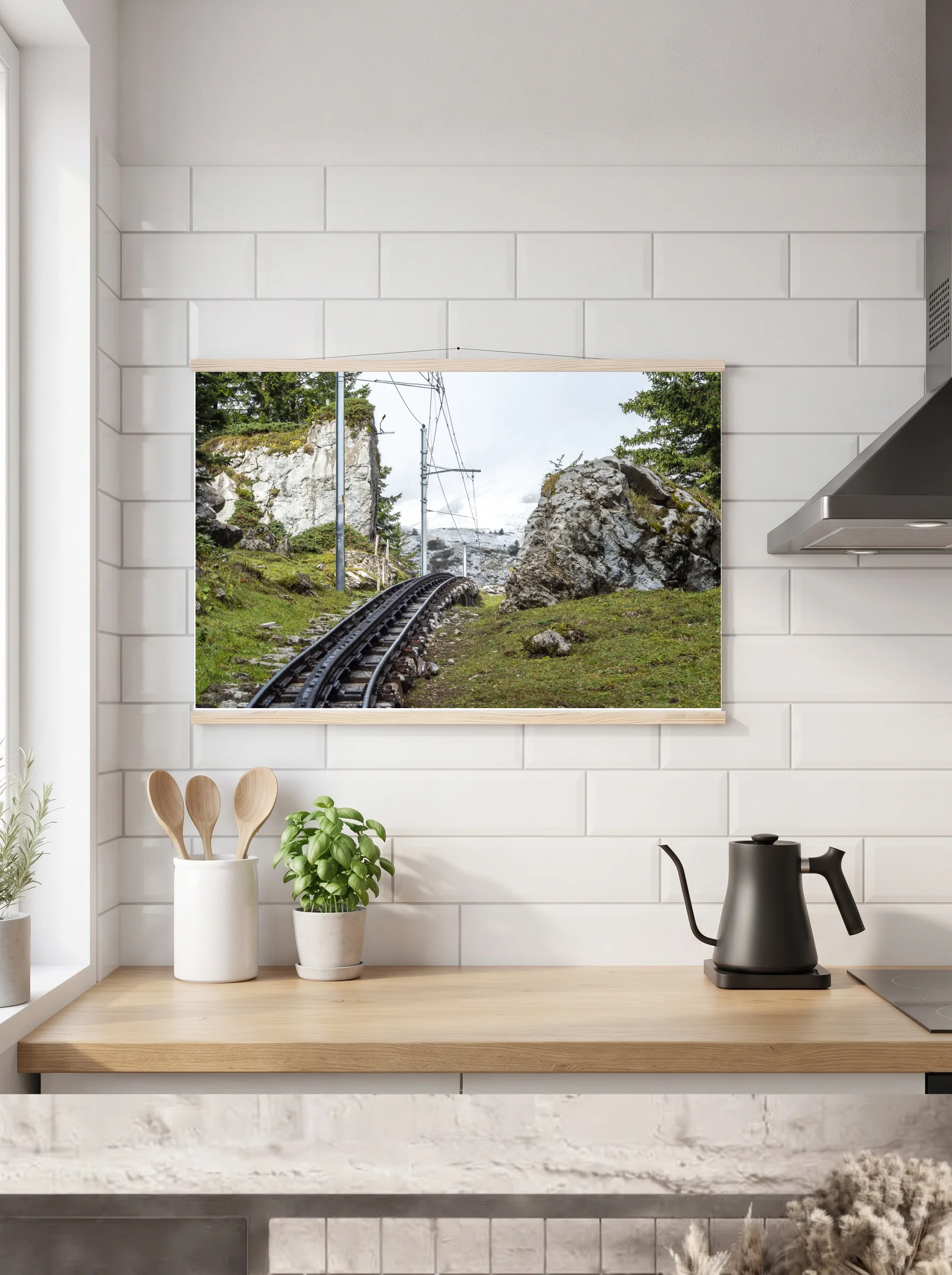 Premium-Poster mit Leisten horizontal 60x90 cm