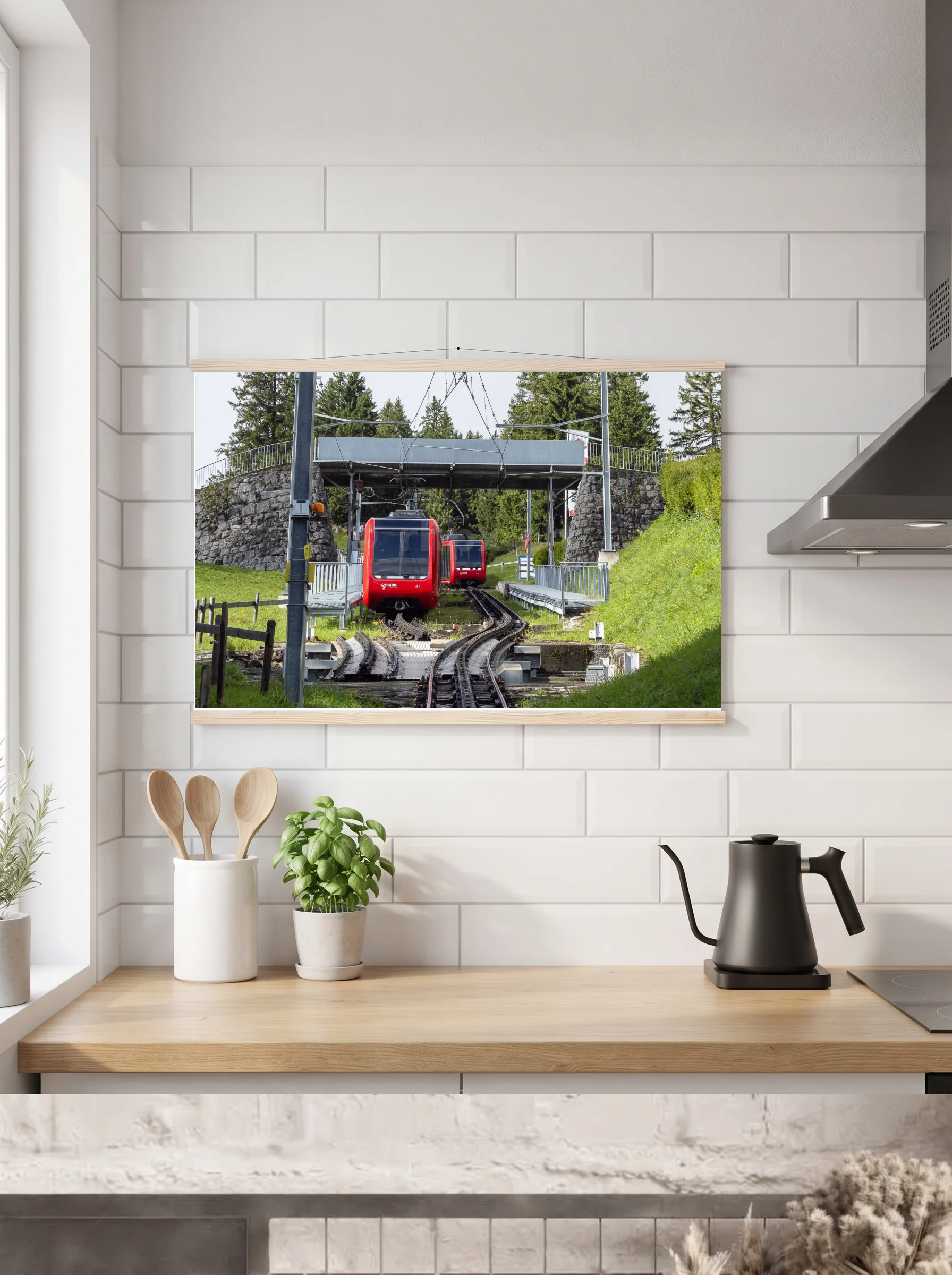 Premium-Poster mit Leisten horizontal 60x90 cm