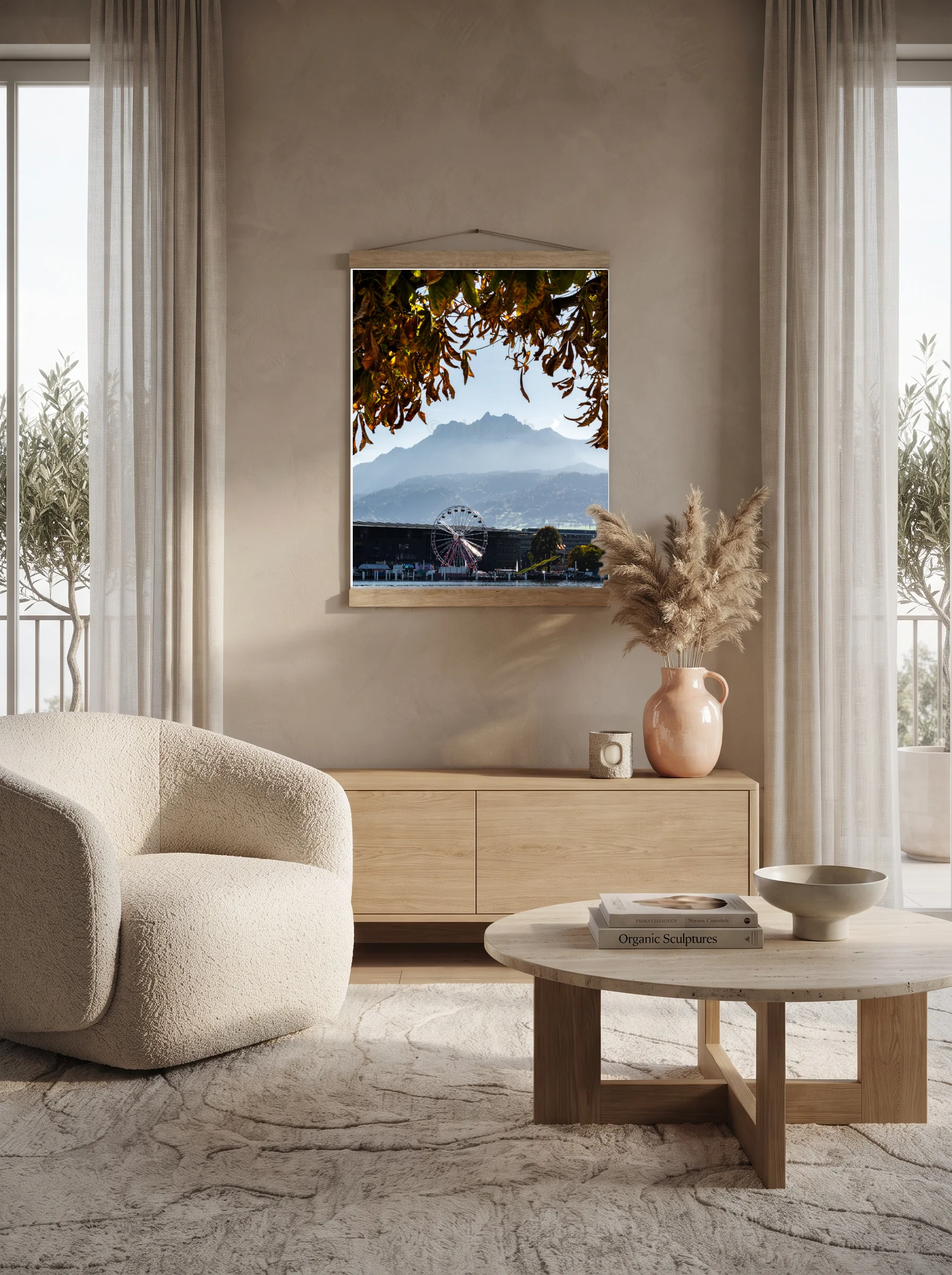 Premium-Poster mit Leisten Vertikal A0 (84.1 x 118.9 cm)