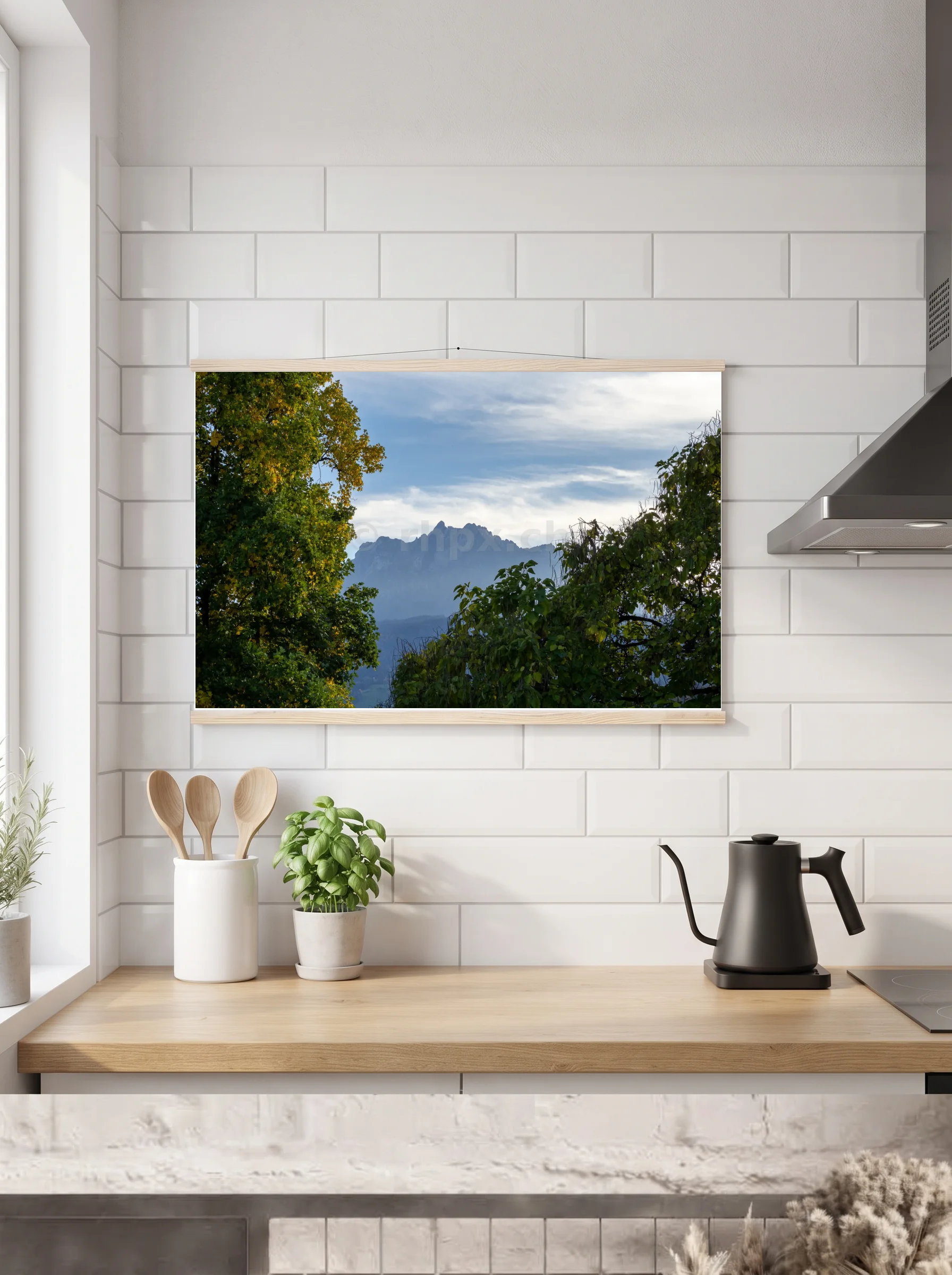 Premium-Poster mit Leisten horizontal 60x90 cm