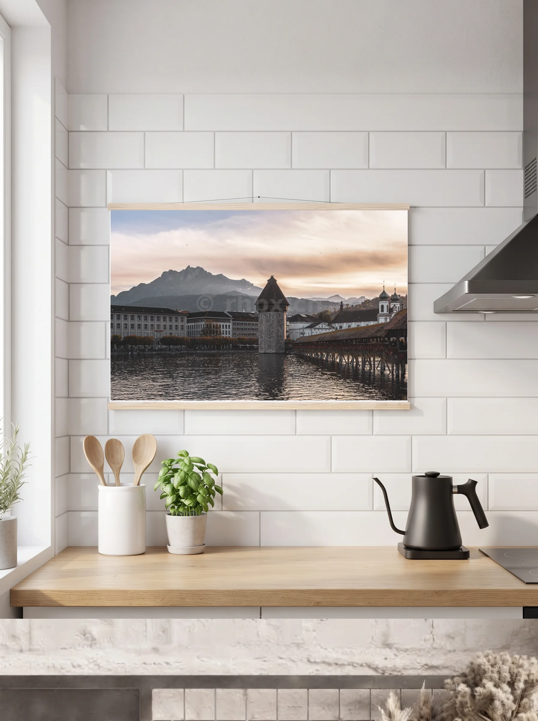 Premium-Poster mit Leisten horizontal 60x90 cm