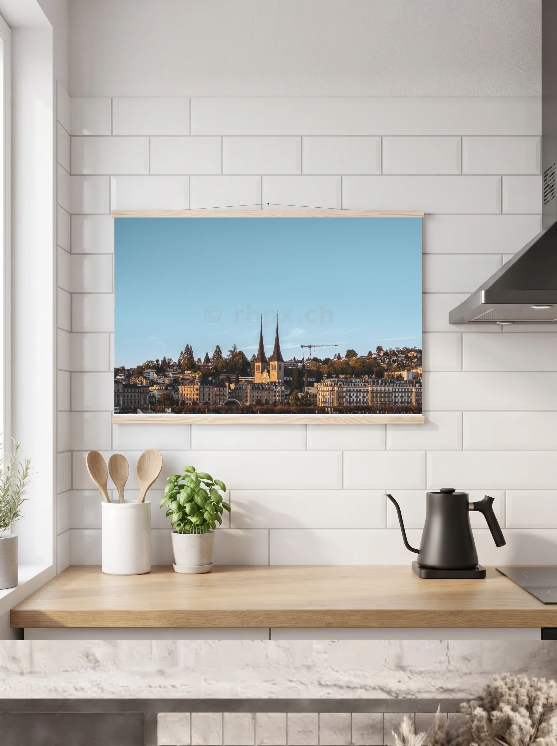 Premium-Poster mit Leisten horizontal 60x90 cm