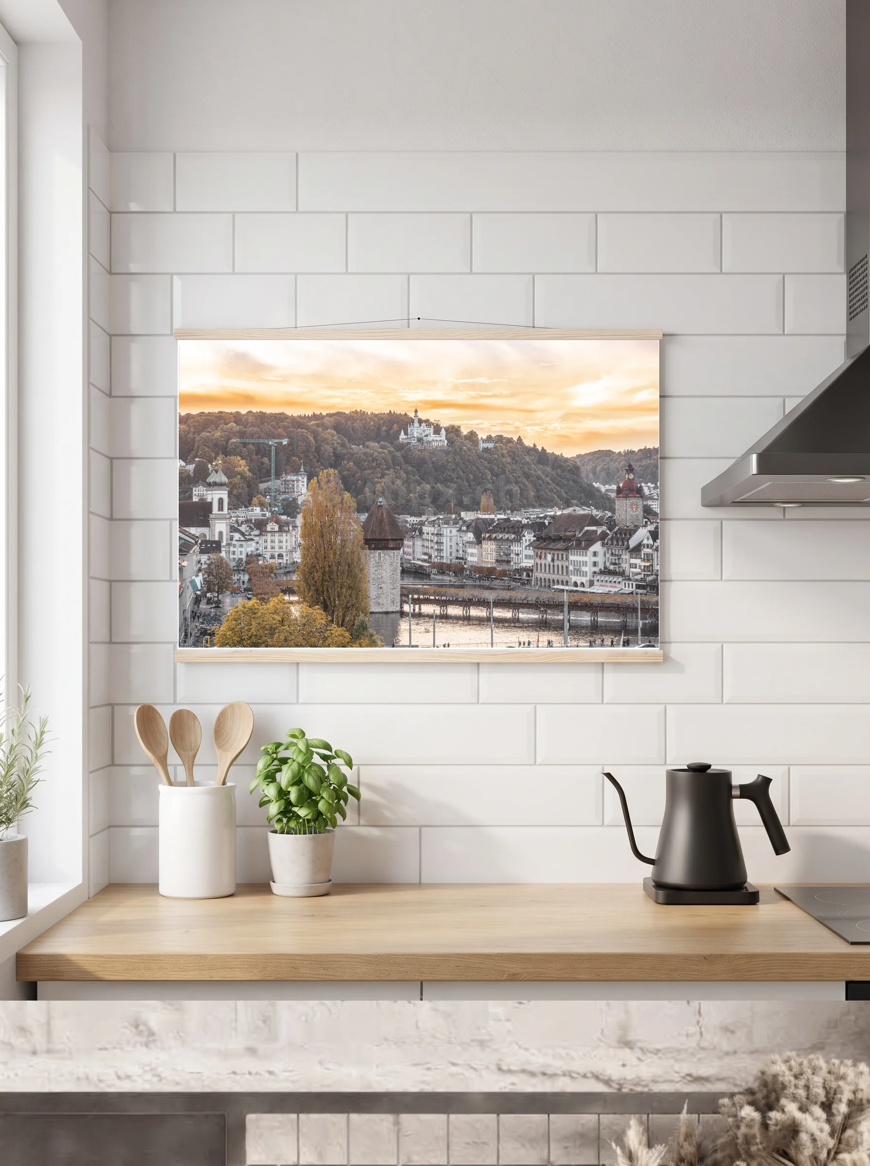 Premium-Poster mit Leisten horizontal 60x90 cm