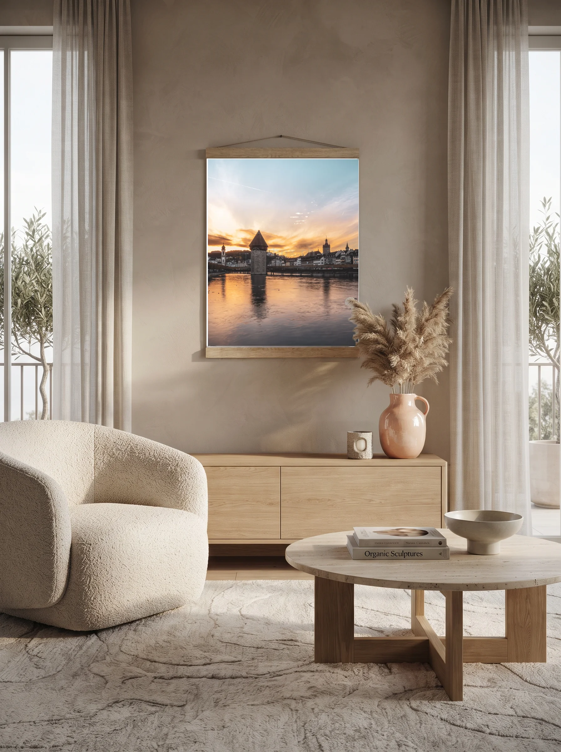 Premium-Poster mit Leisten Vertikal A2 (42 x 59.4 cm)