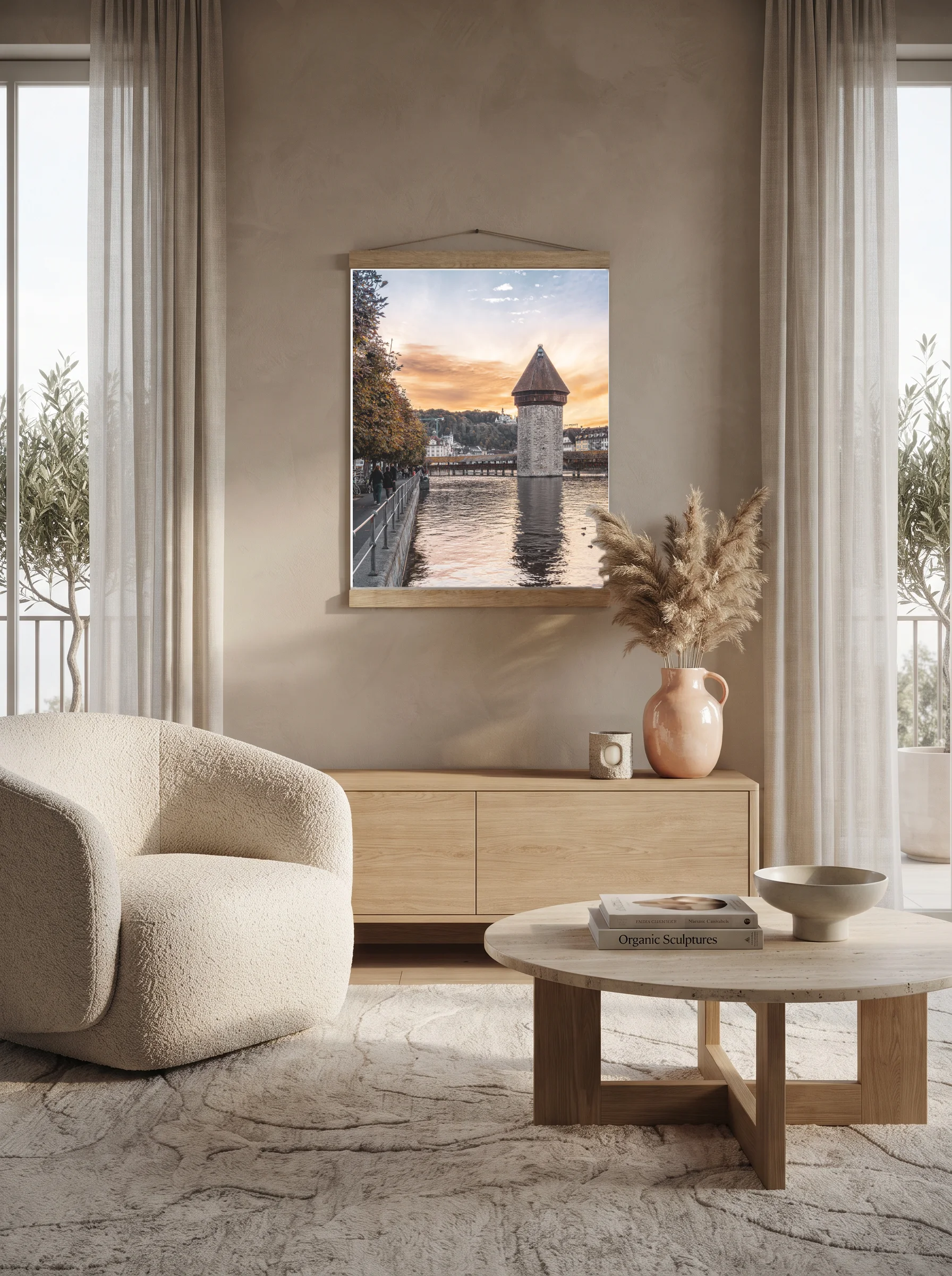 Premium-Poster mit Leisten Vertikal A2 (42 x 59.4 cm)