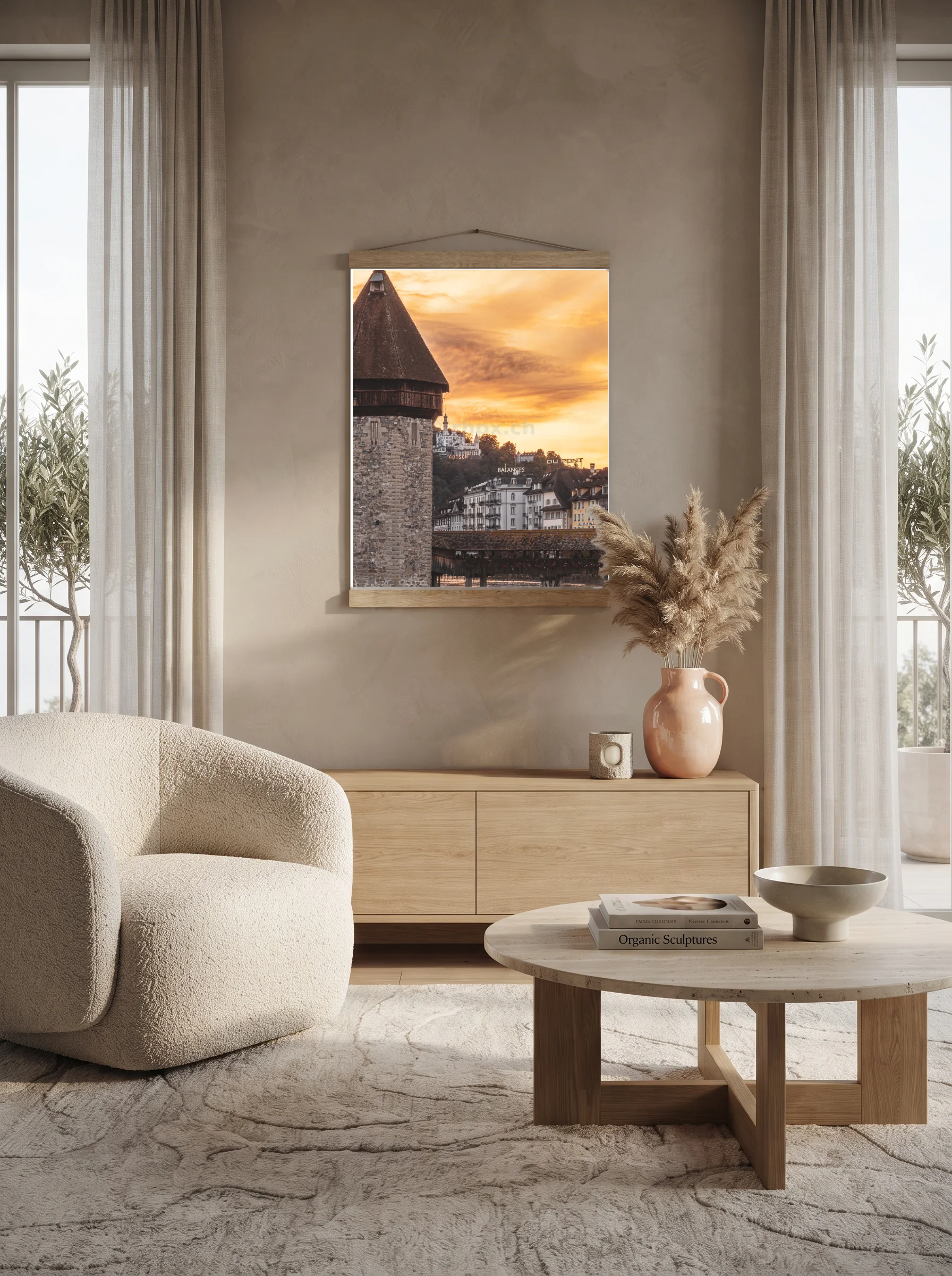 Premium-Poster mit Leisten Vertikal A2 (42 x 59.4 cm)