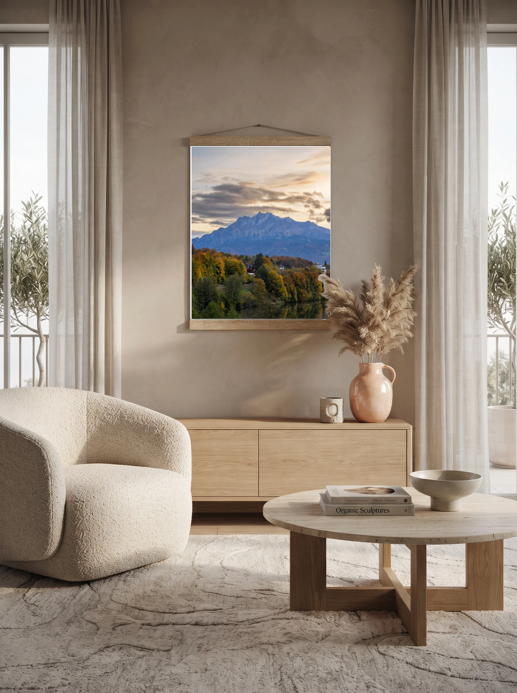 Premium-Poster mit Leisten Vertikal 60x90 cm
